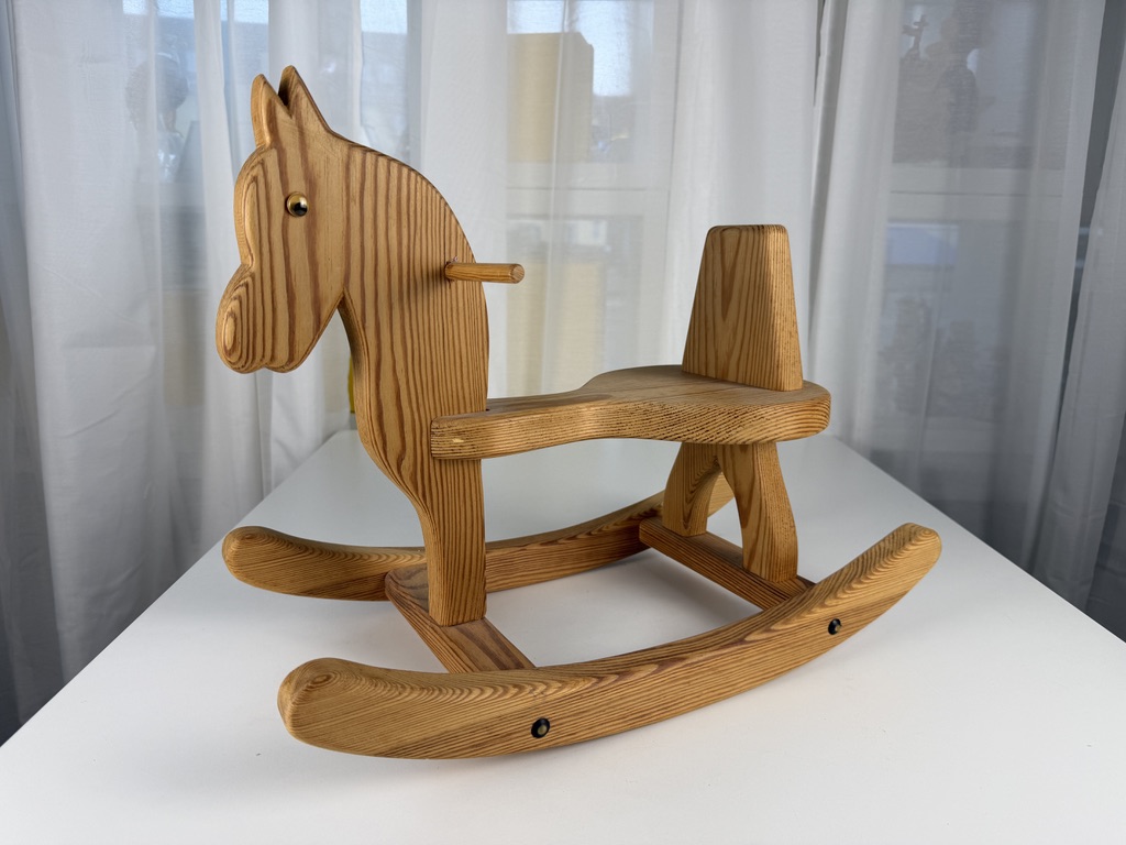 Puppen Schaukelpferd Holz 36,5 x 46,5 x 23 cm. Top Zustand 