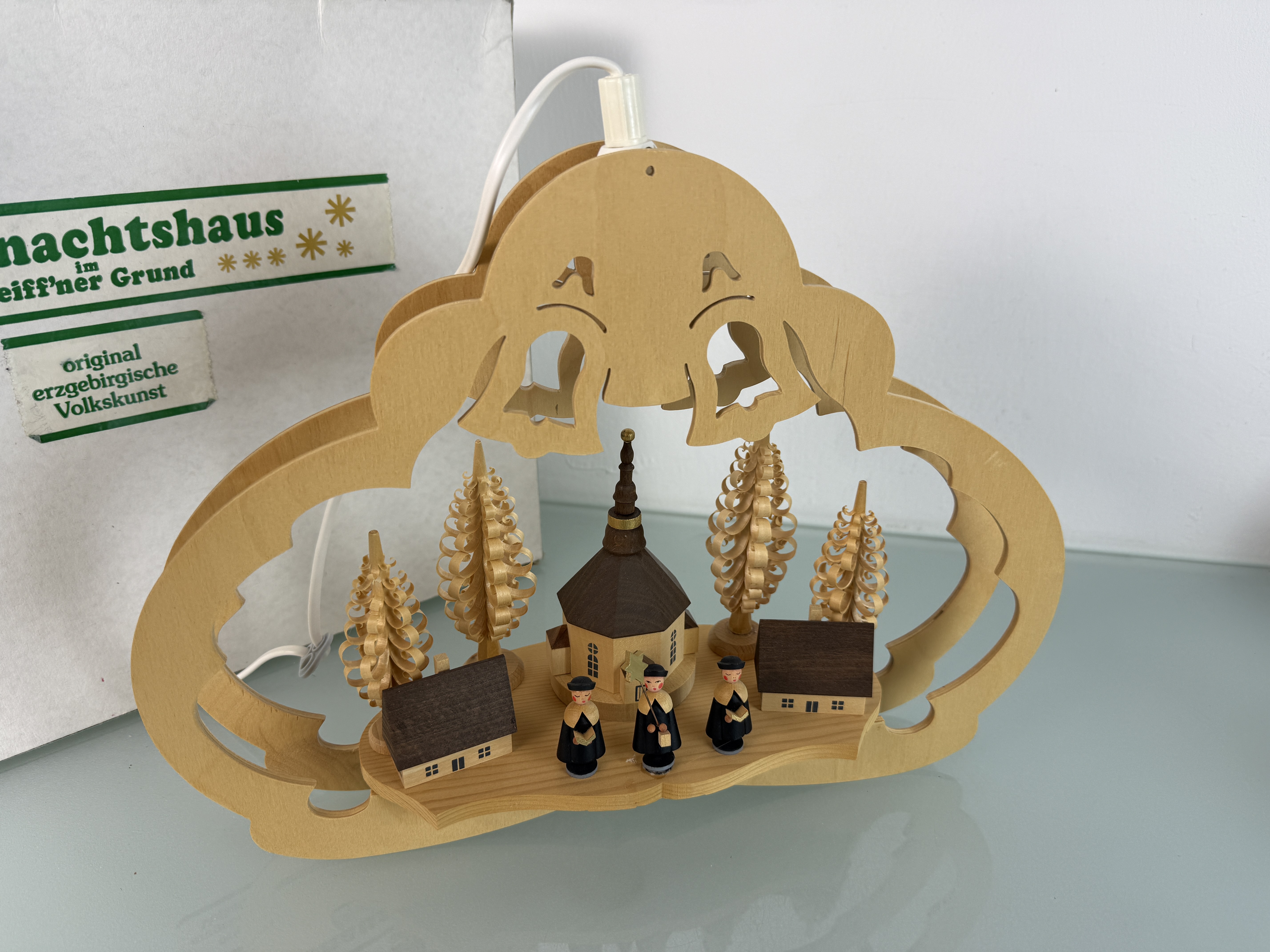 Erzgebirge Sammler Figur Lichterbogen 29 x 39 cm. Top Zustand   