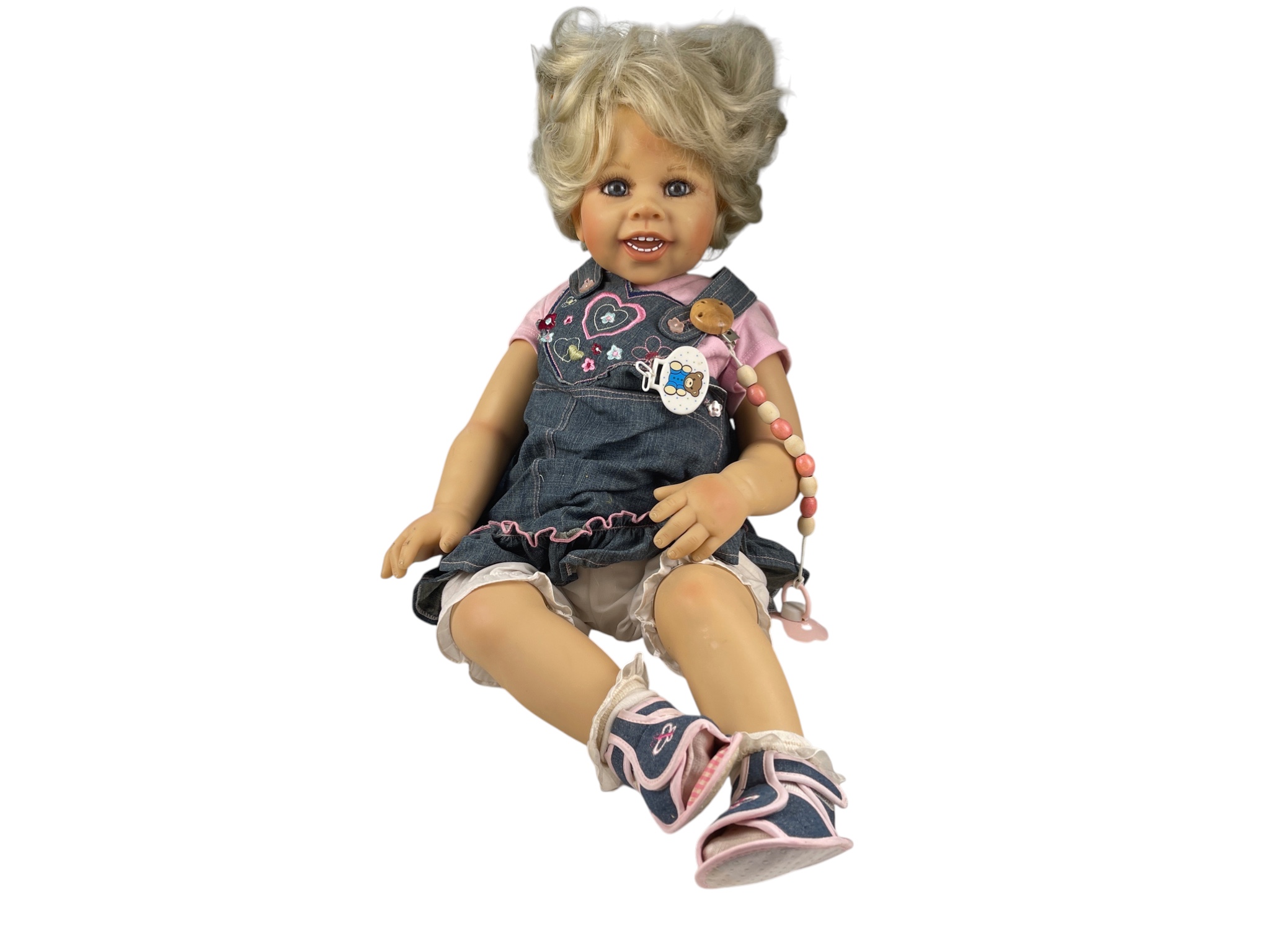 Monika Levenig Künstlerpuppe Vinyl Puppe 60 cm. leicht Schmutzig   