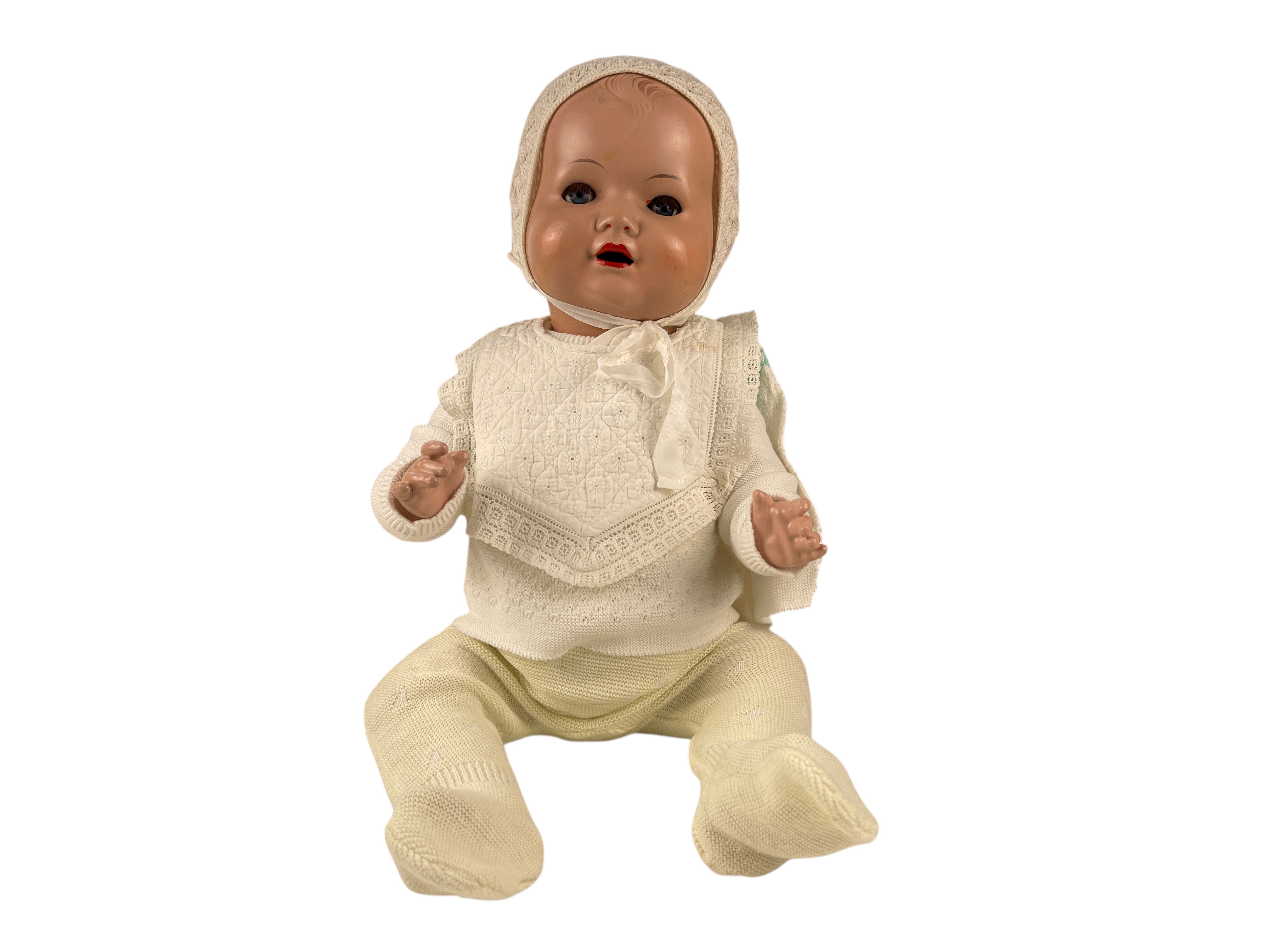 Künstlerpuppe Sammler Puppe alte Vinyl 45 cm Zustand siehe Fotos  