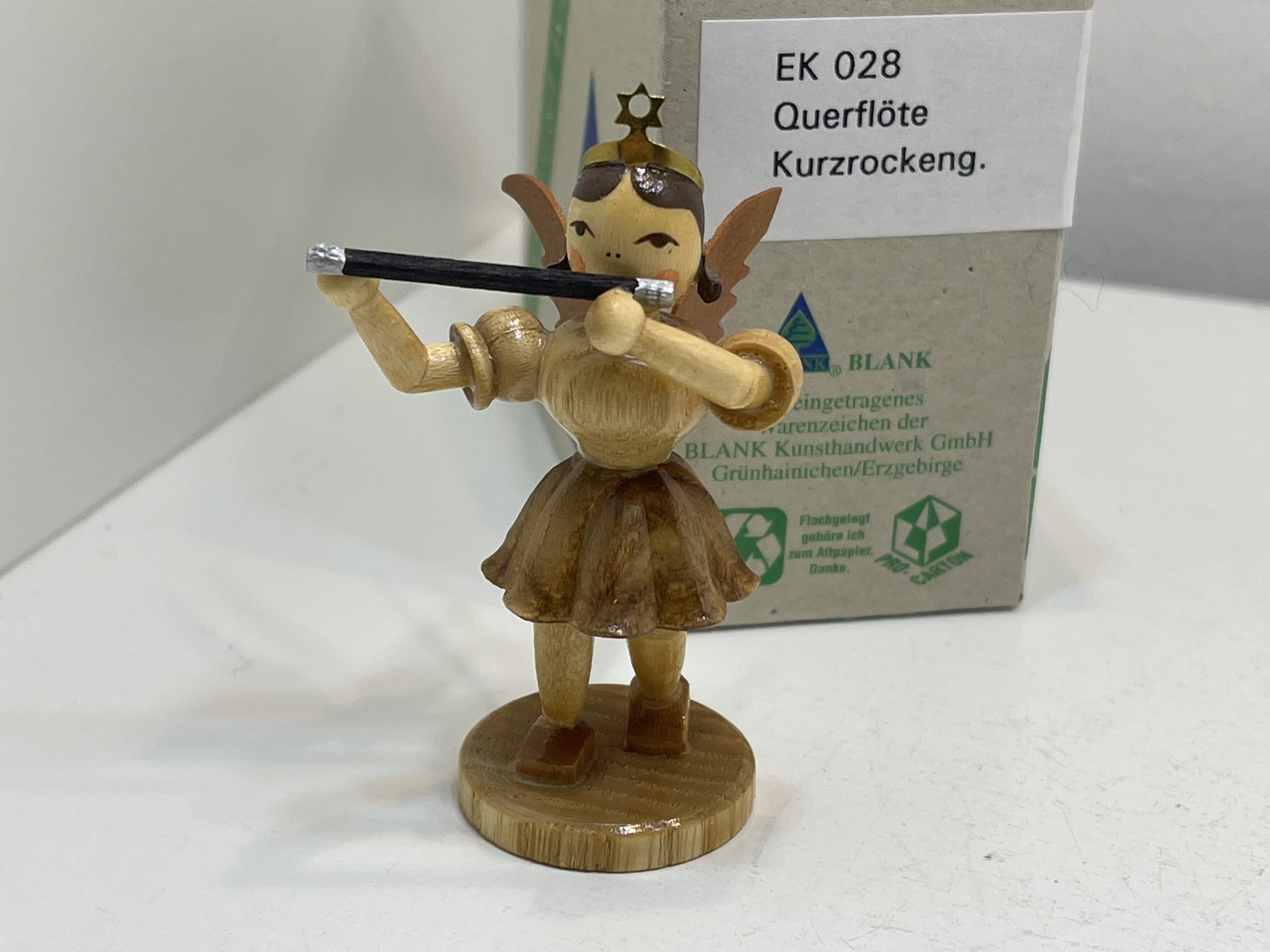 Erzgebirge Blank Figur Engel 6,8 cm. + OVP Top Zustand      