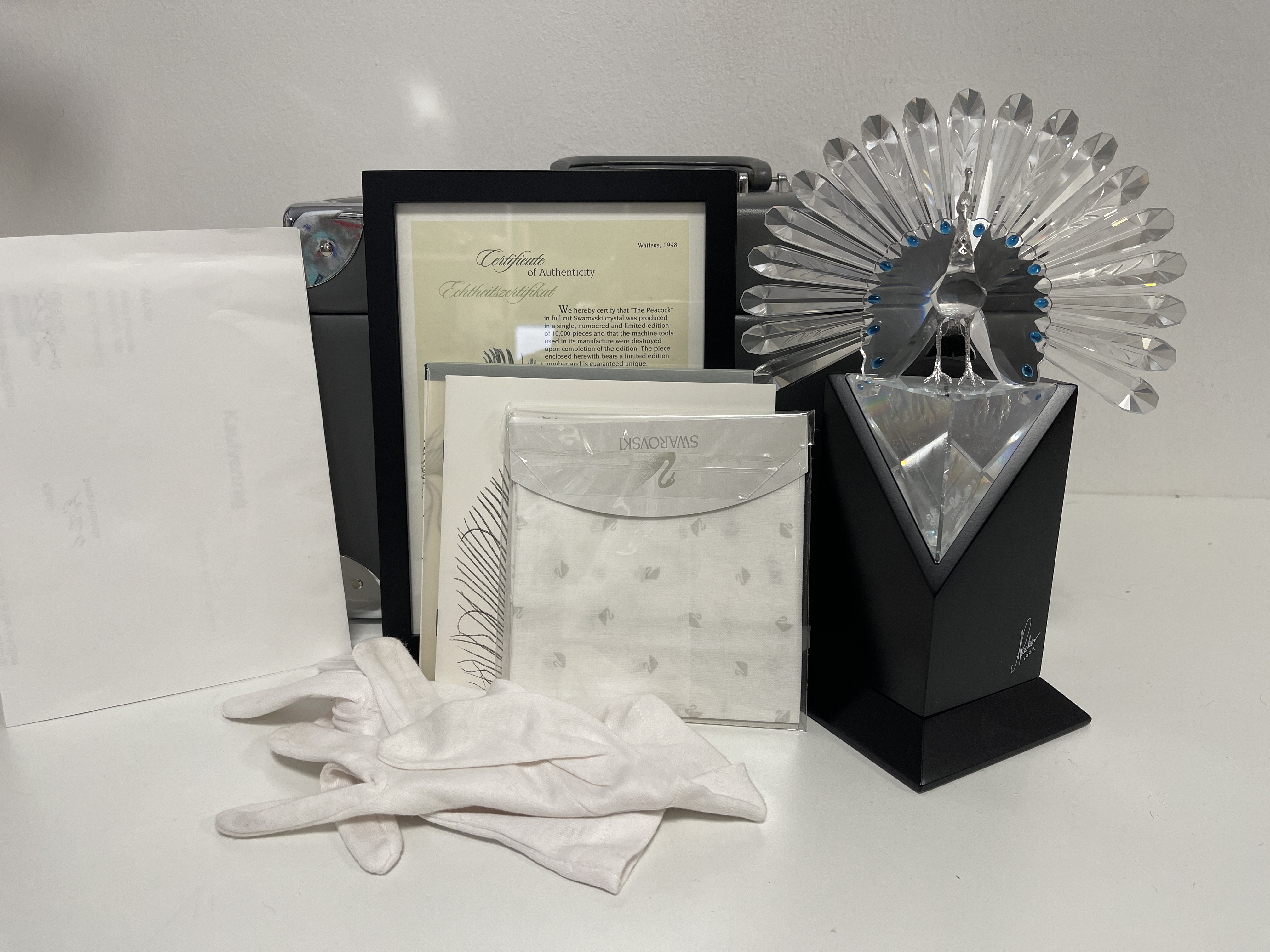 Swarovski Figur 218123 Pfau 17,5 cm. - OVP & Zubehör & Zertifikat - Top Zustand   