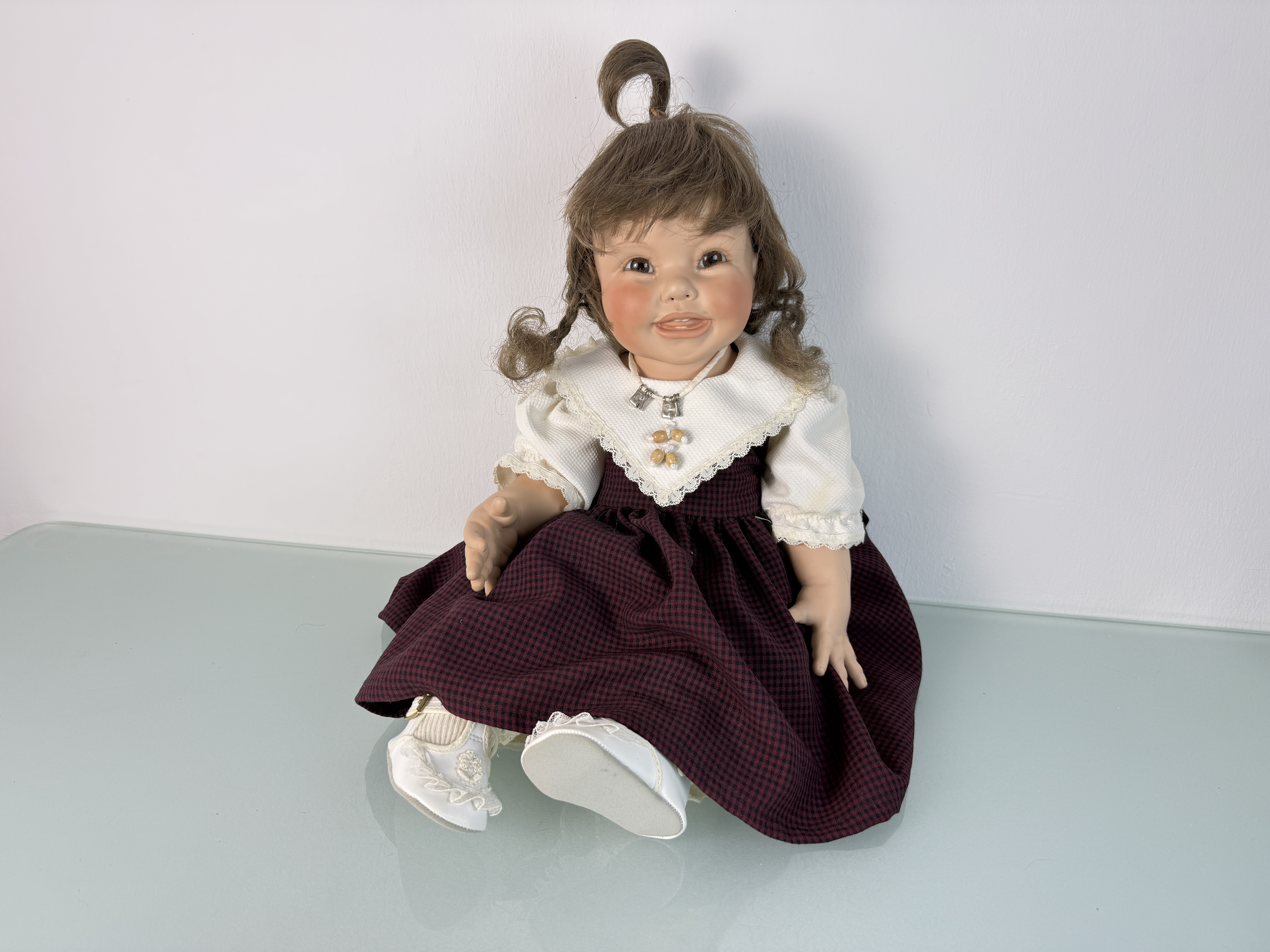 Künstlerpuppe Sammler Porzellan Puppe 53 cm. Top Zustand 