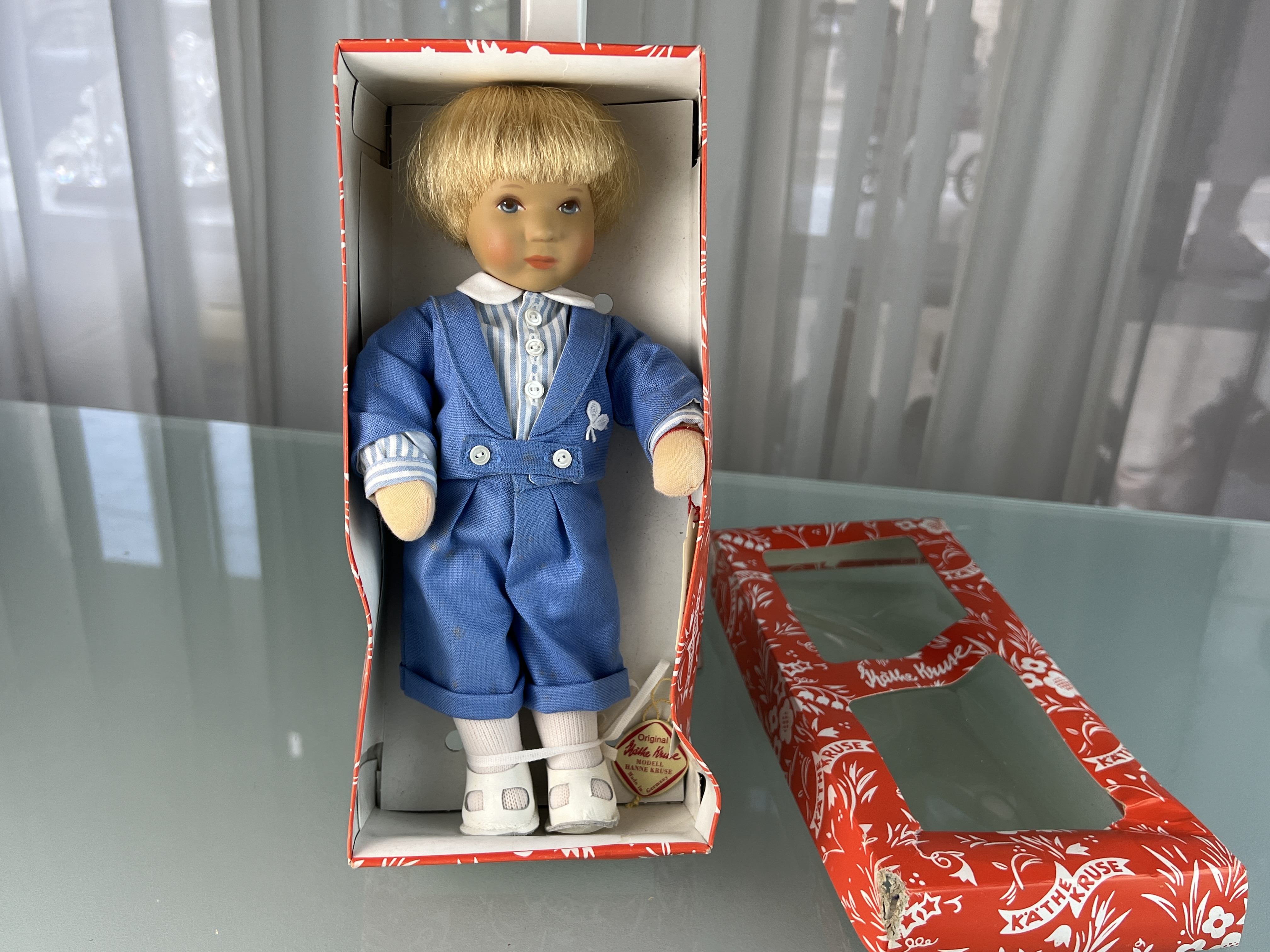 Käthe Kruse Puppe Sammlerpuppe 25 cm Top Zustand - Siehe Foto. 