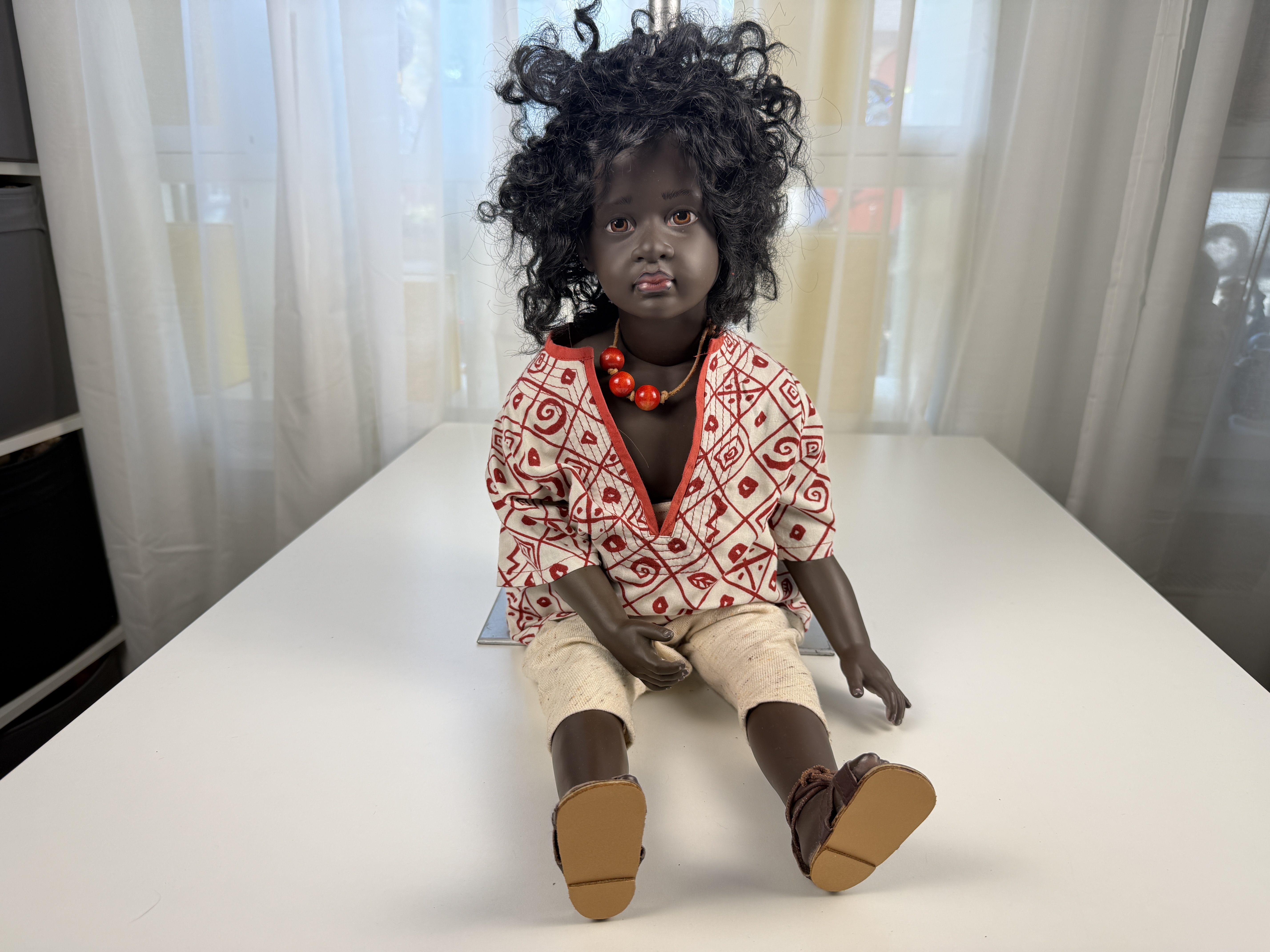 Künstlerpuppe Sigikid Ilse Wippler Vinyl Puppe 60 cm. Top Zustand 