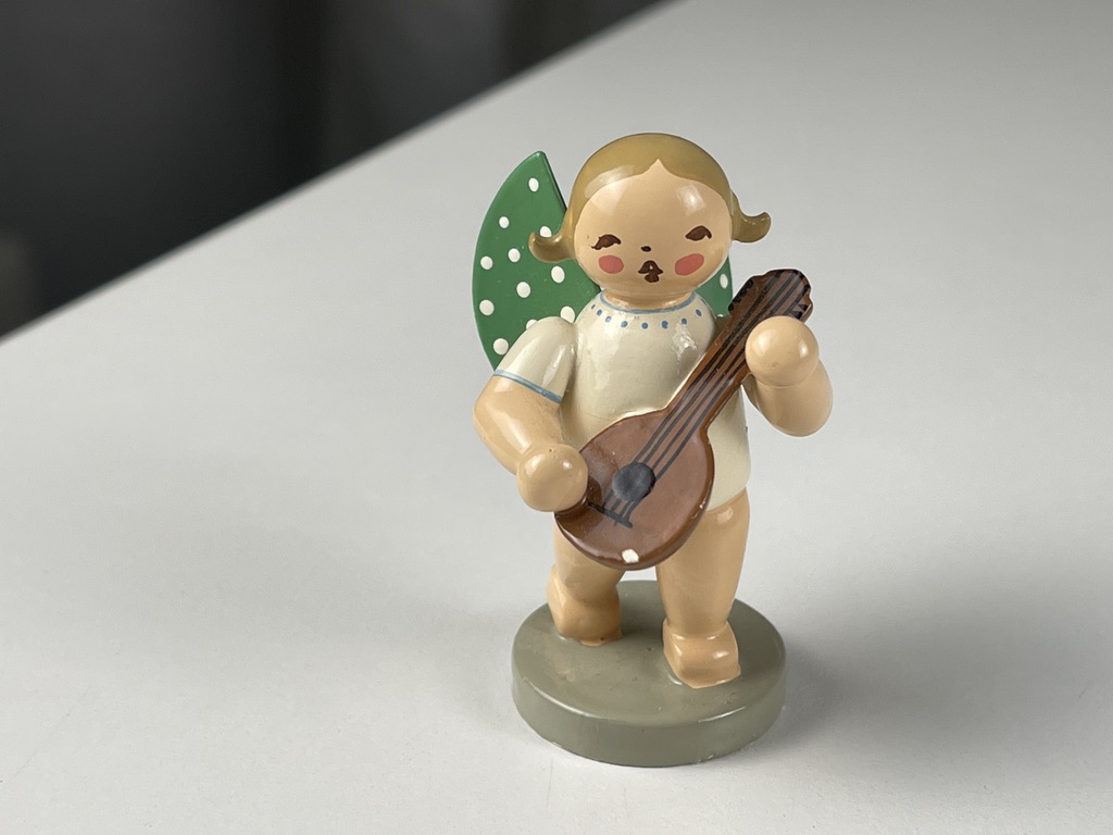 Erzgebirge Wendt und Kühn Figur Engel 6 cm. Zustand siehe Fotos   