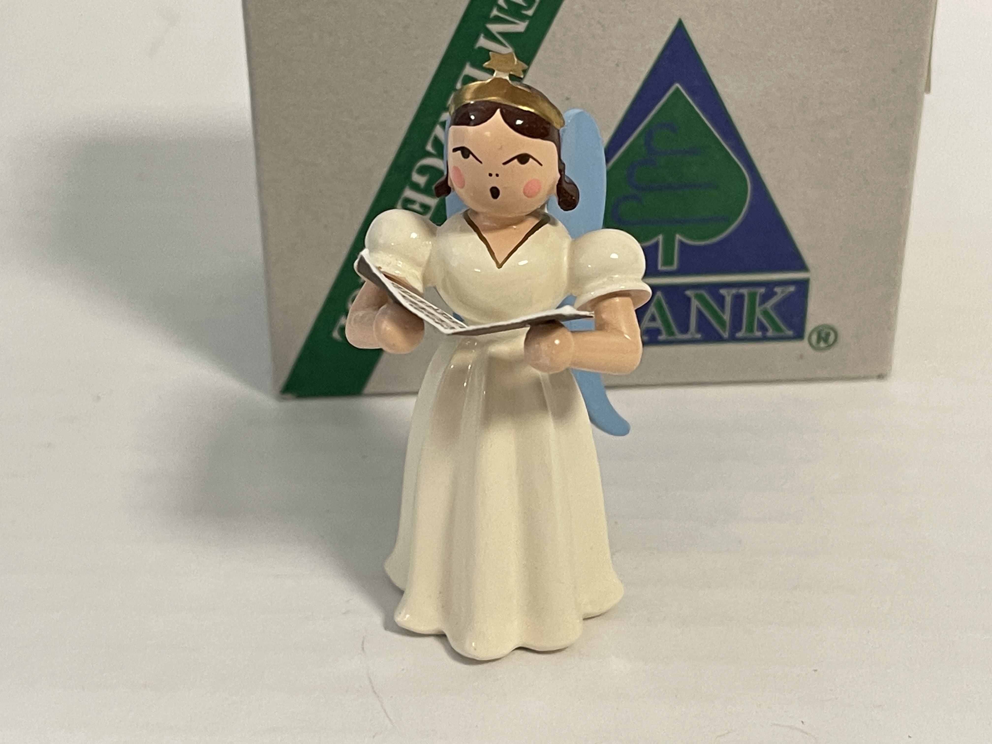 Erzgebirge Blank Figur Engel 6,5 cm. Top Zustand OVP      