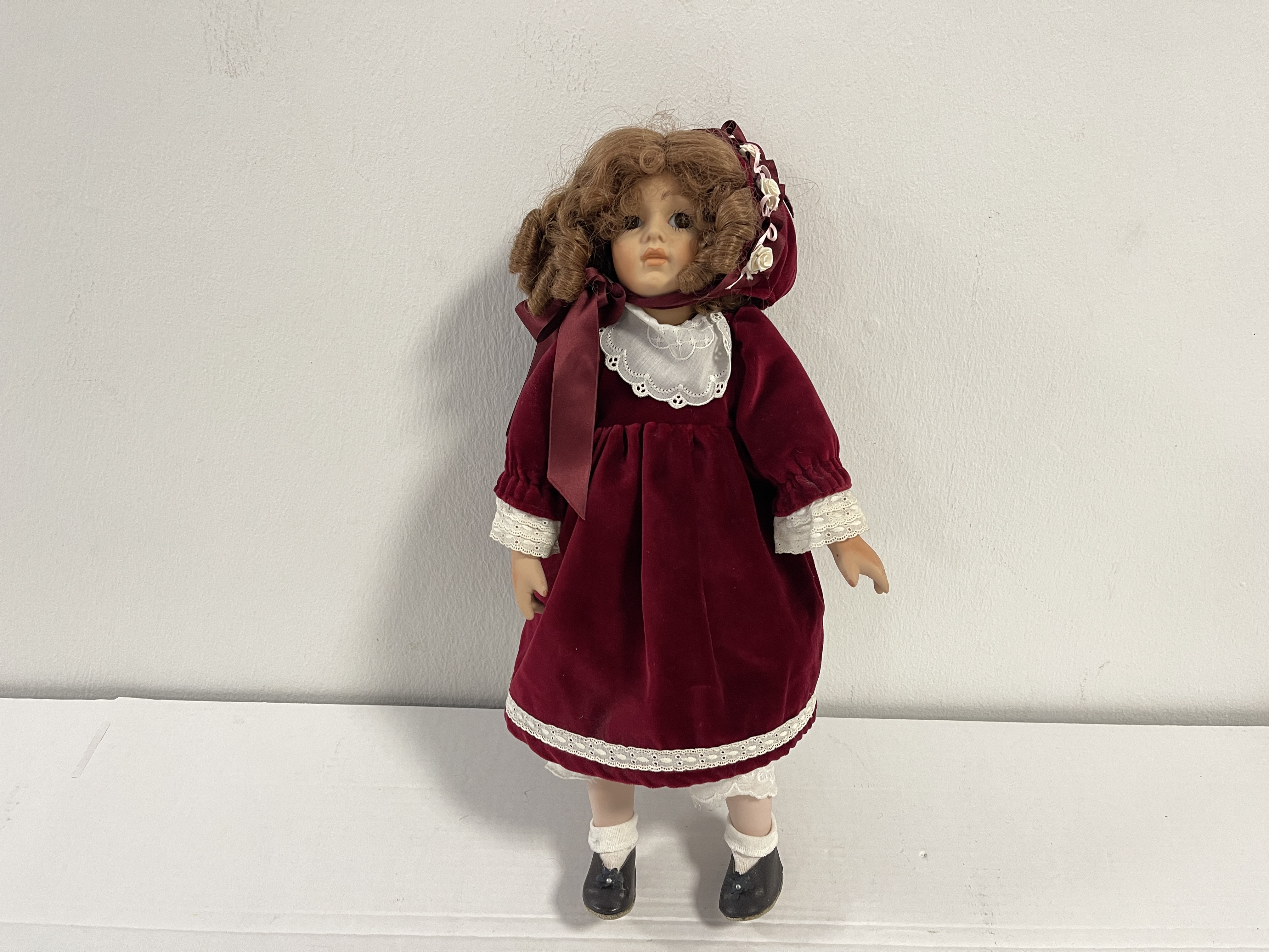 Porzellan Künstlerpuppe Puppe 43 cm. Top Zustand.   