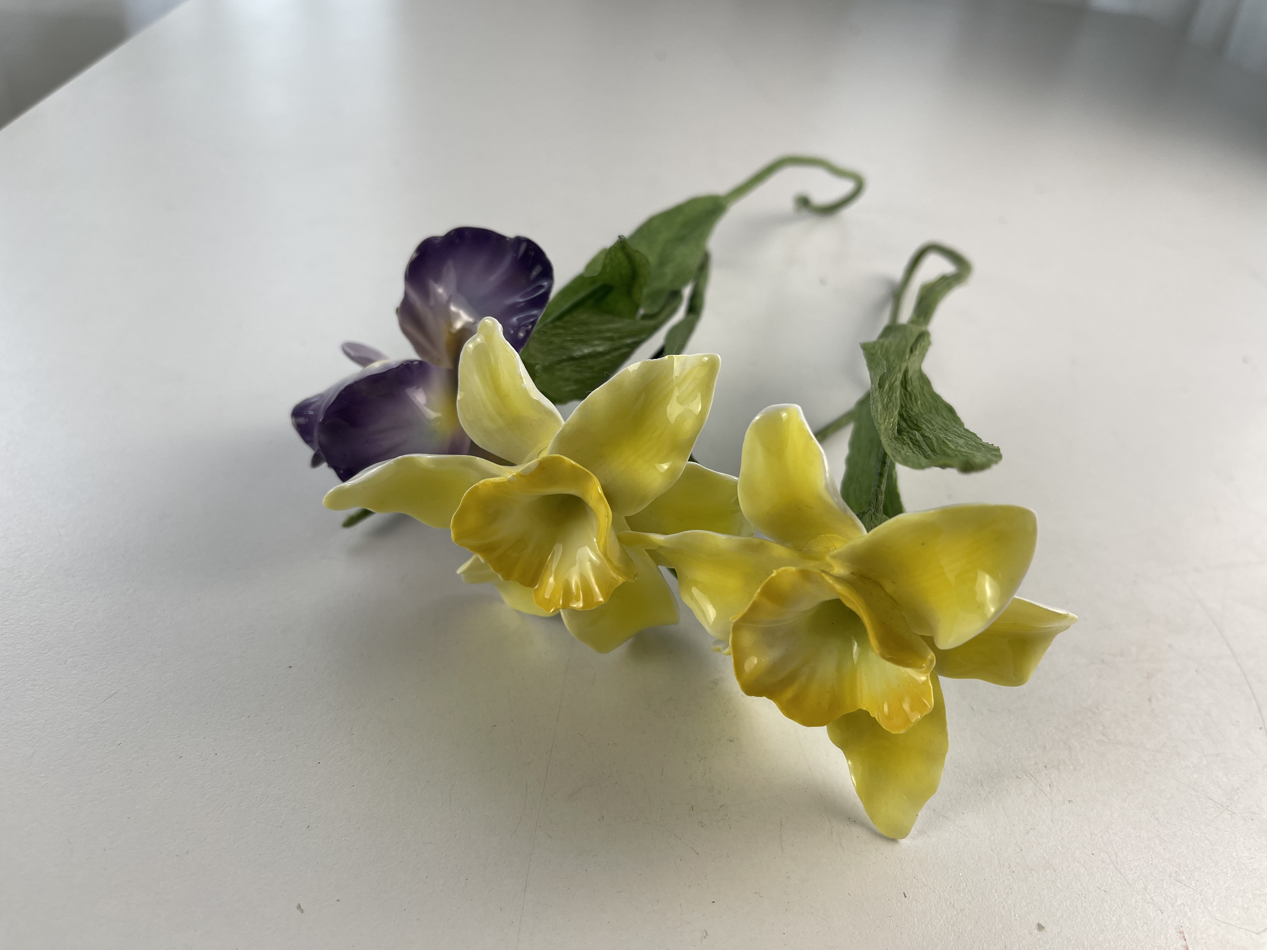 Sammler Figur Porzellan Blumen 3 Stück verschiedene Größen - Guter Zustand 