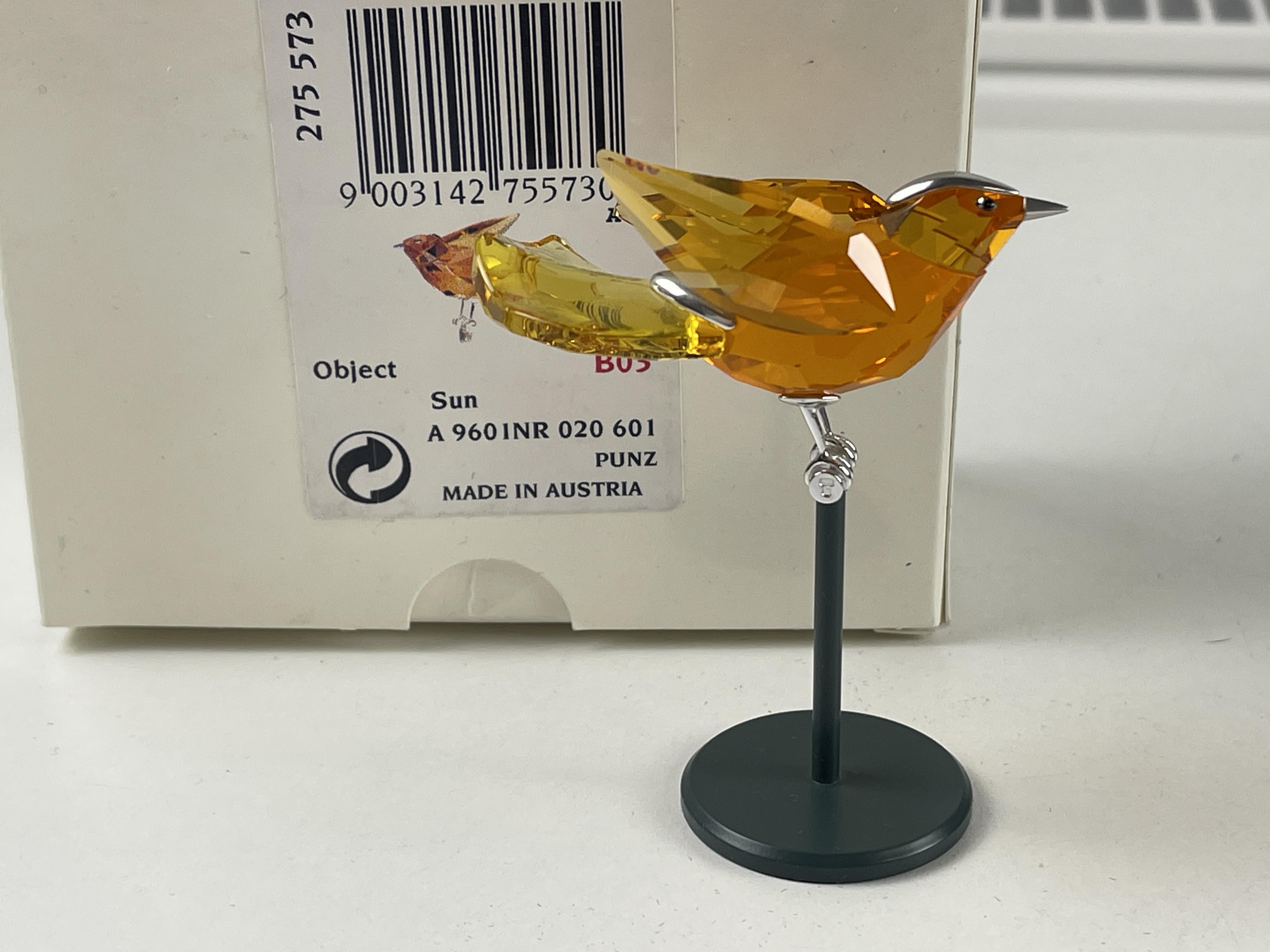 Swarovski Figur 275573 Paradise Bamoa Sun Vogel 9,2 cm Top Zustand  + OVP & Zertifikat 