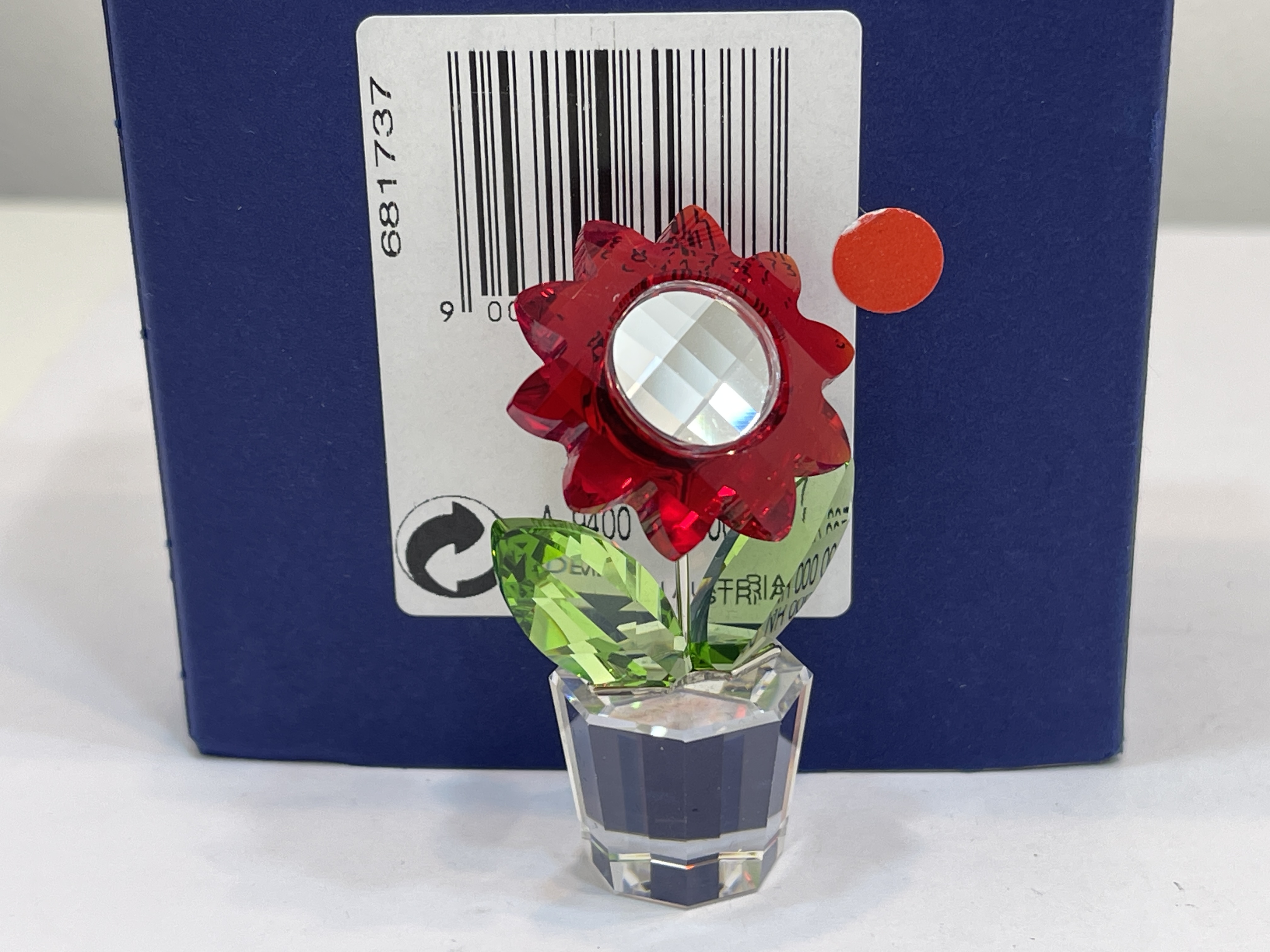  Swarovski Figur 681737  Blumentopf 5 cm. Ovp & Zertifikat  Top Zustand 