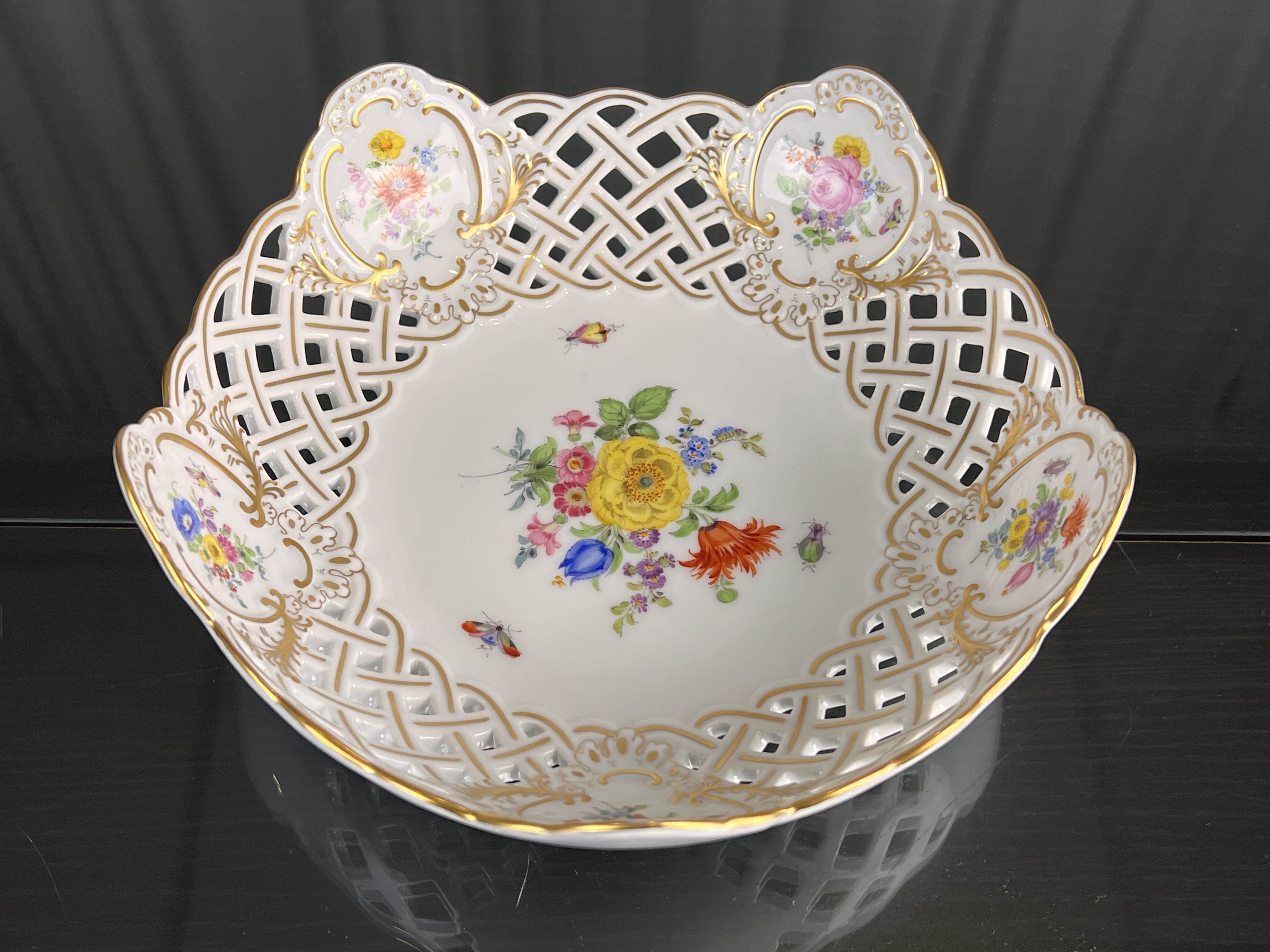 Meissen Schale Bruchkorb 5,5 cm + 18,2 cm Ø. 1 Wahl - Top Zustand    Meissen Schale Bruchkorb 5,5 cm + 18,2 cm Ø. 1 Wahl - Top Zustand