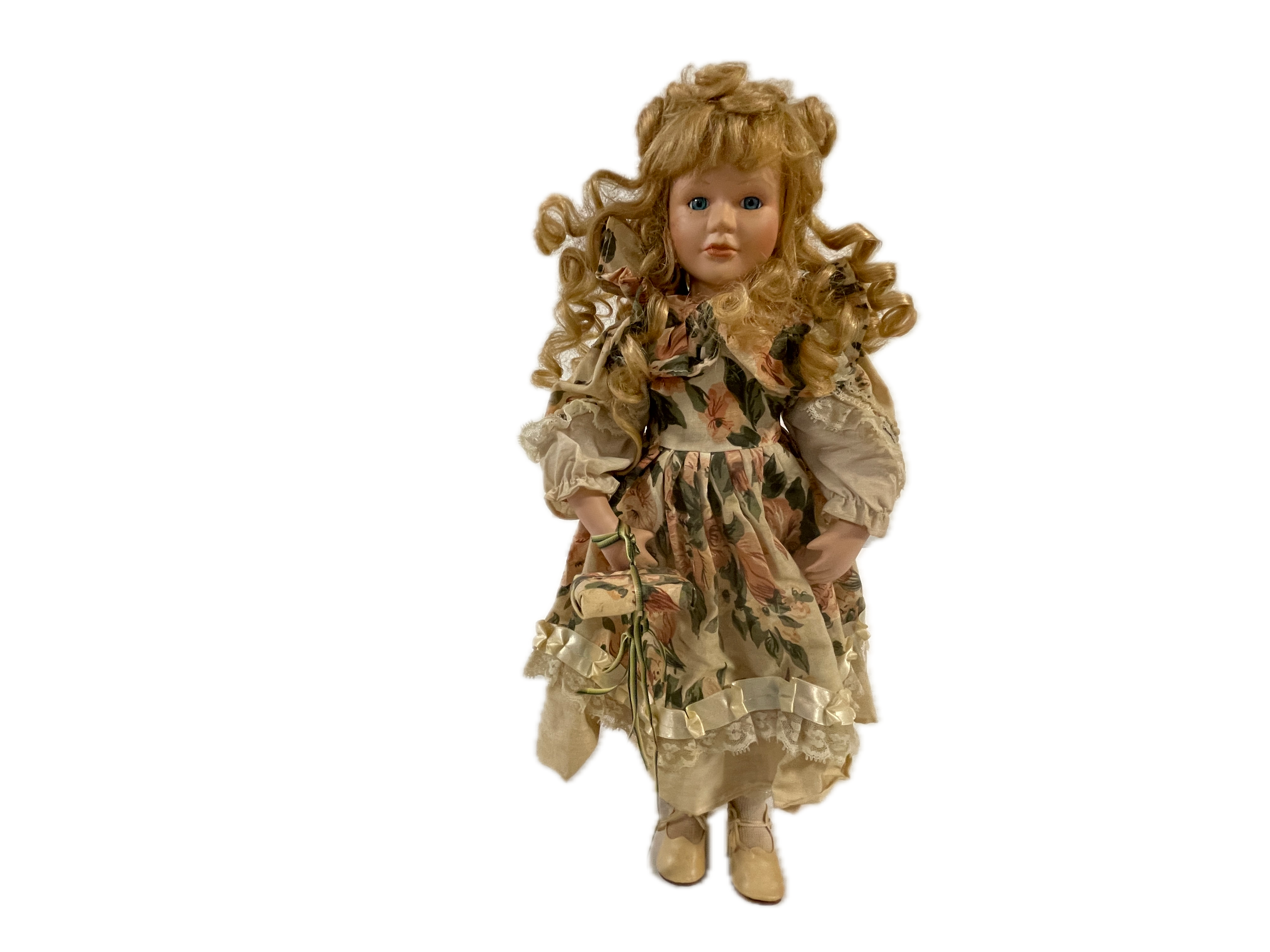 Porzellan Künstlerpuppe Puppe 47 cm. Raucherhaushalt Zustand siehe Fotos  