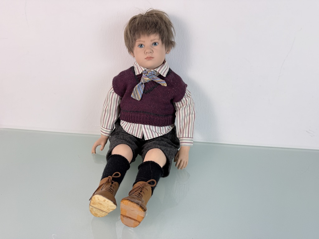 Künstlerpuppe Sigikid Sabine Esche Vinyl Puppe 62 cm. Top Zustand 