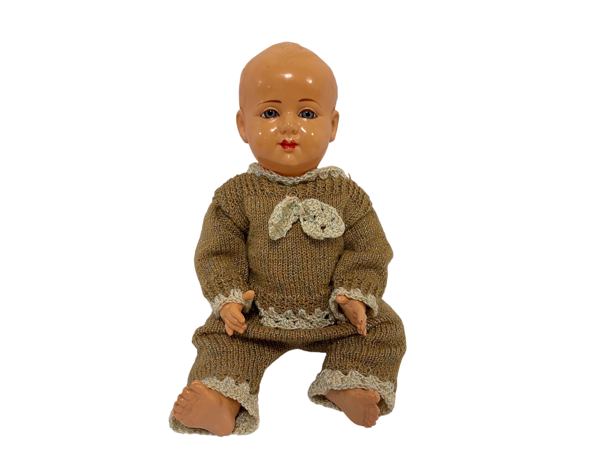 Künstlerpuppe Sammler Puppe alte Vinyl 45 cm Zustand siehe Fotos 