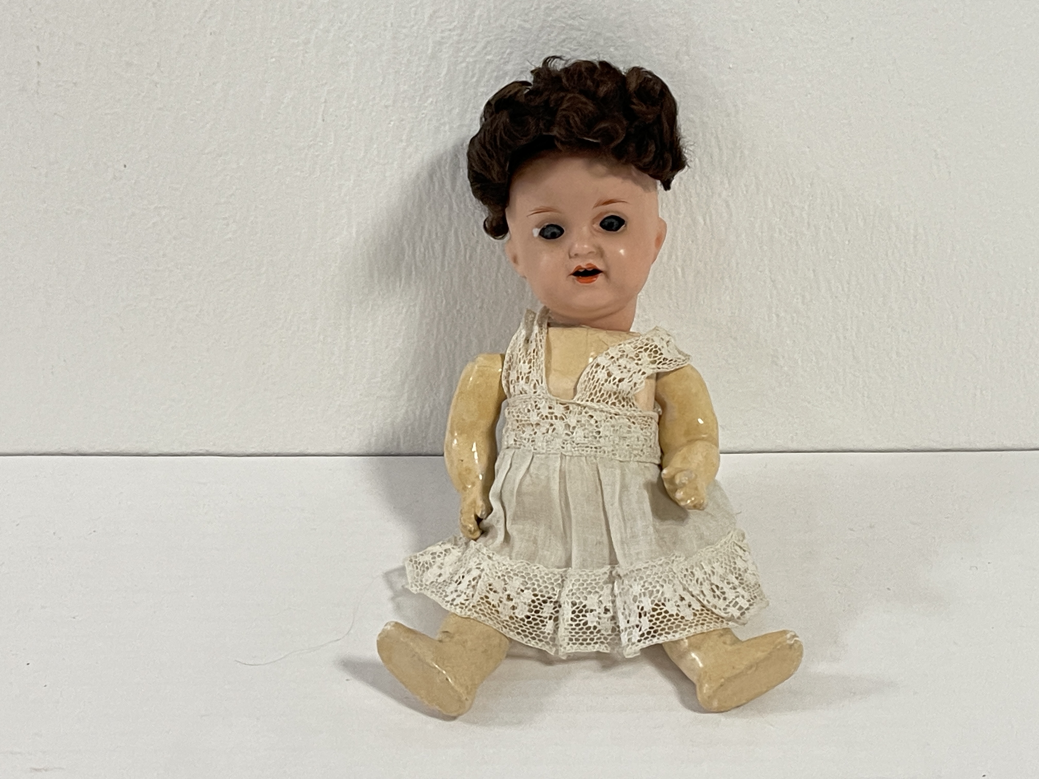 Heubach Köppelsdorf Porzellankopf Puppe 18 cm. Zustand siehe Fotos 