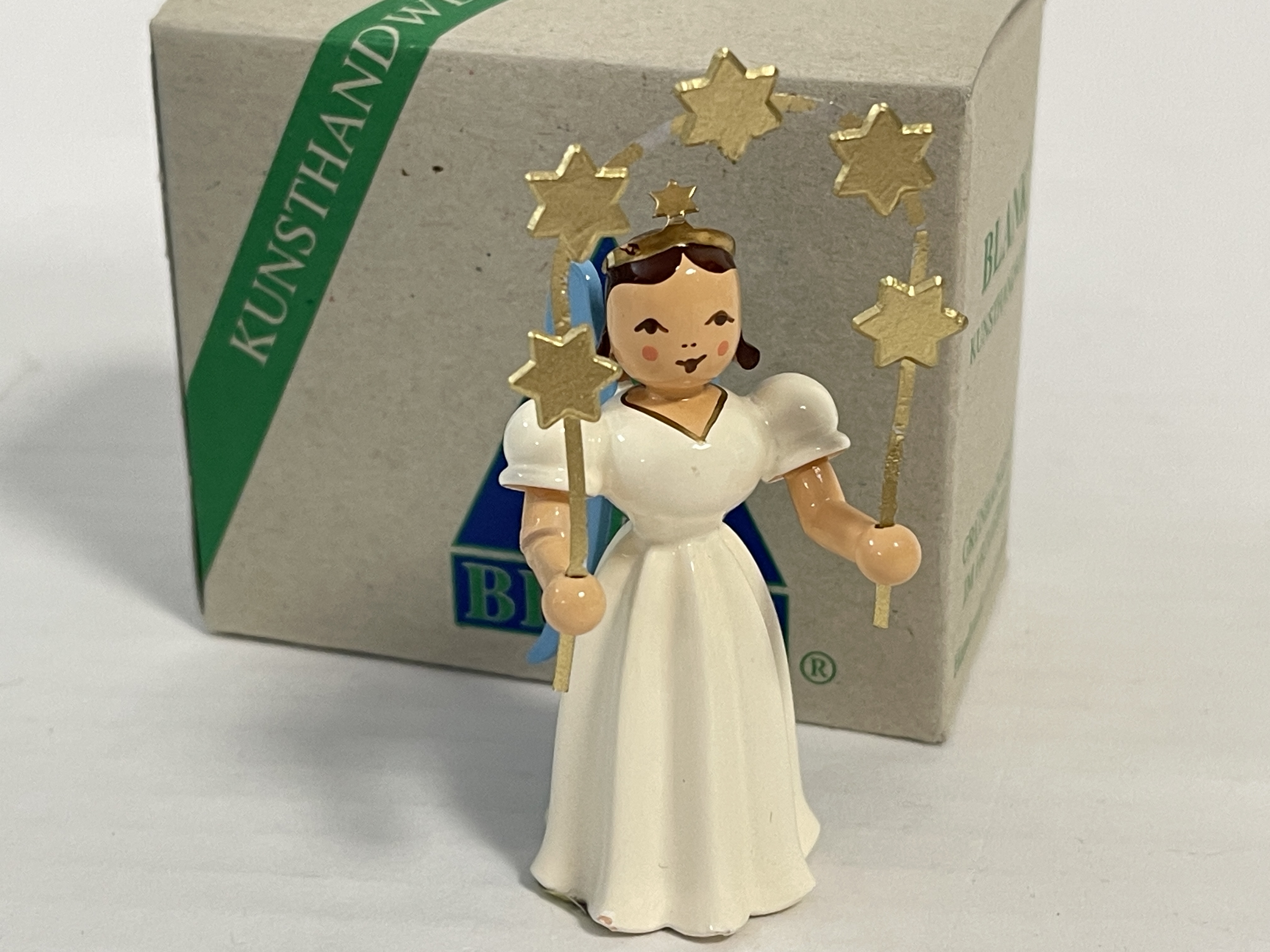 Erzgebirge Blank Figur Engel 8 cm. Top Zustand OVP     