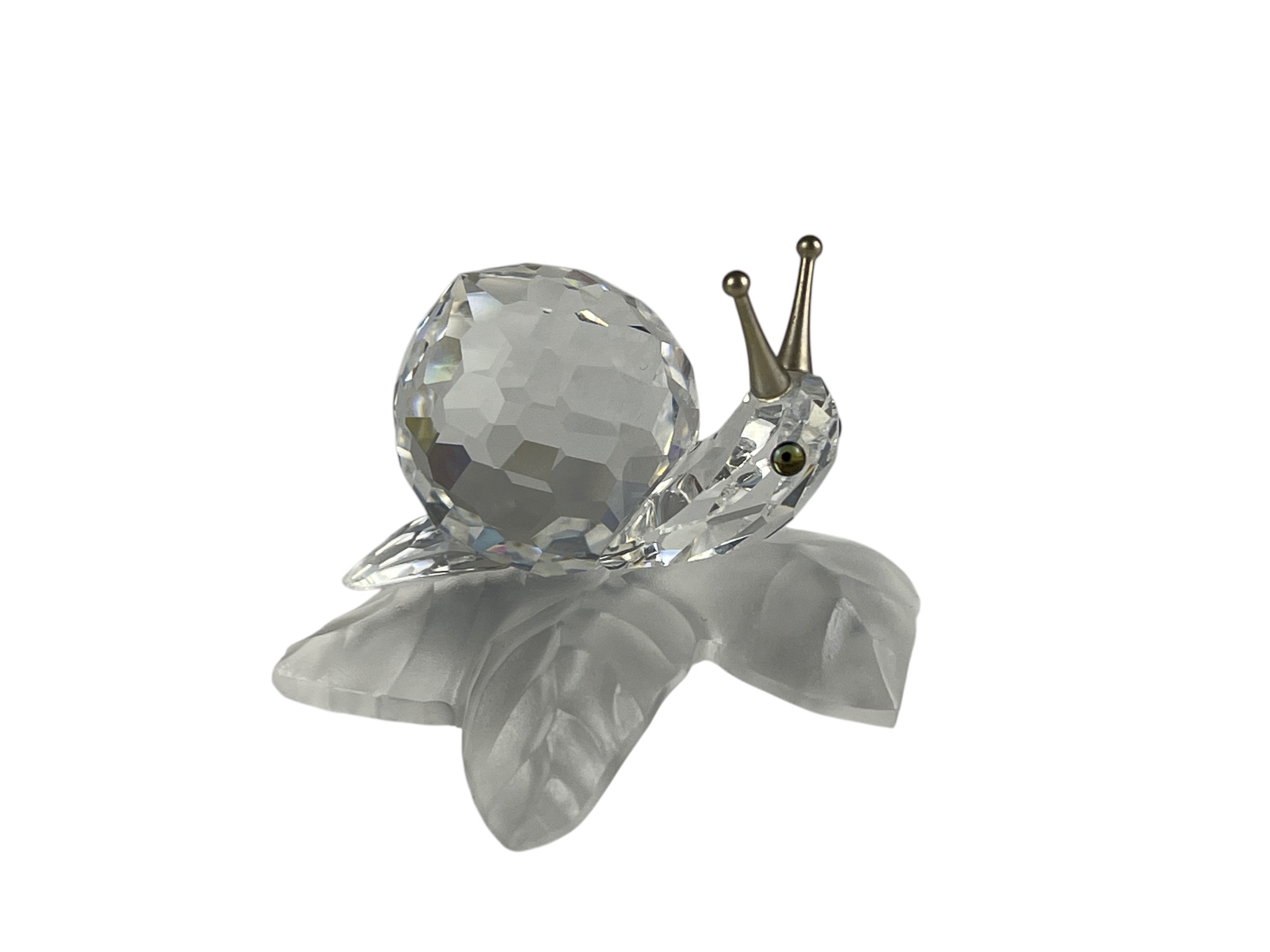Swarovski Figur 196501 Schnecke auf Blatt. 5 cm. Top Zustand. 