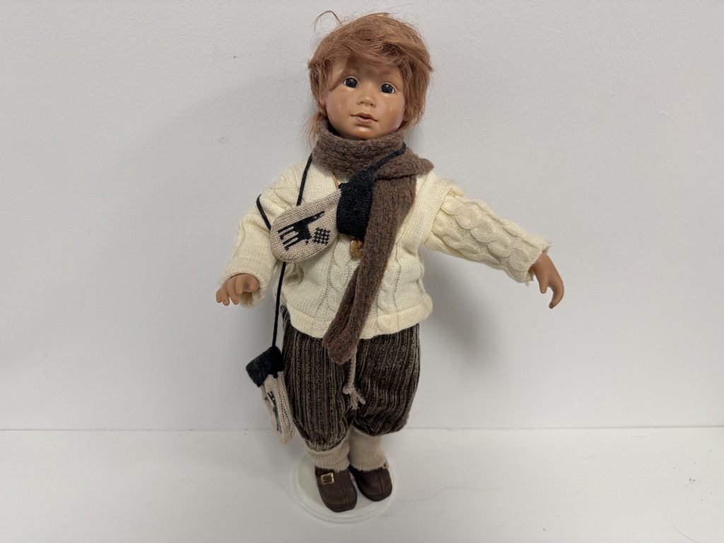 Bettina Feigenspan Hirsch Künstlerpuppe Vinyl Puppe 56 cm. Top Zustand 
