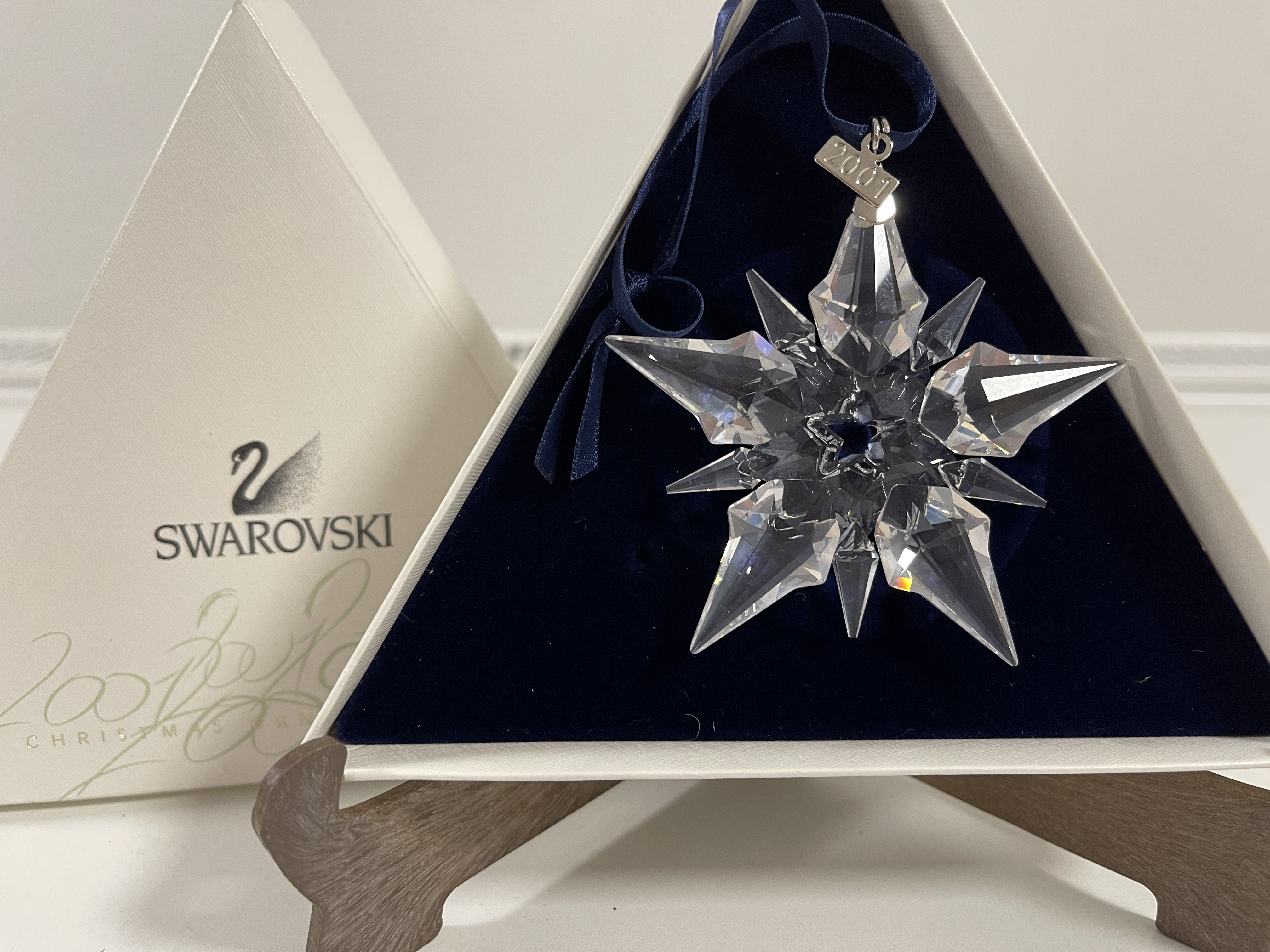 Swarovski Figur 267941 Weihnachtsstern 2001 Groß 7,7 cm. Ovp - Top Zustand     