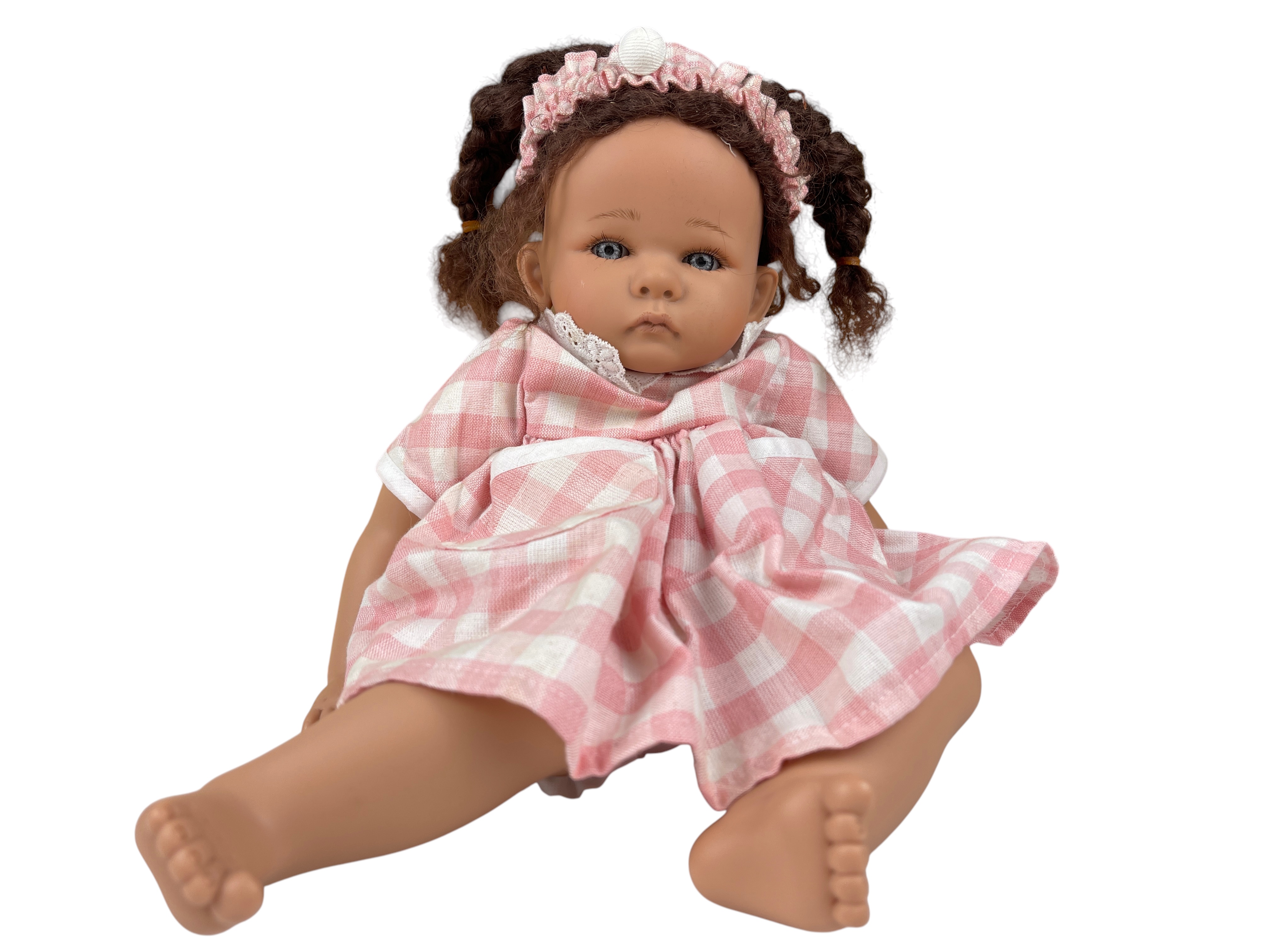 Künstlerpuppe Ruth Treffeisen Vinyl Puppe 34 cm. Top Zustand   