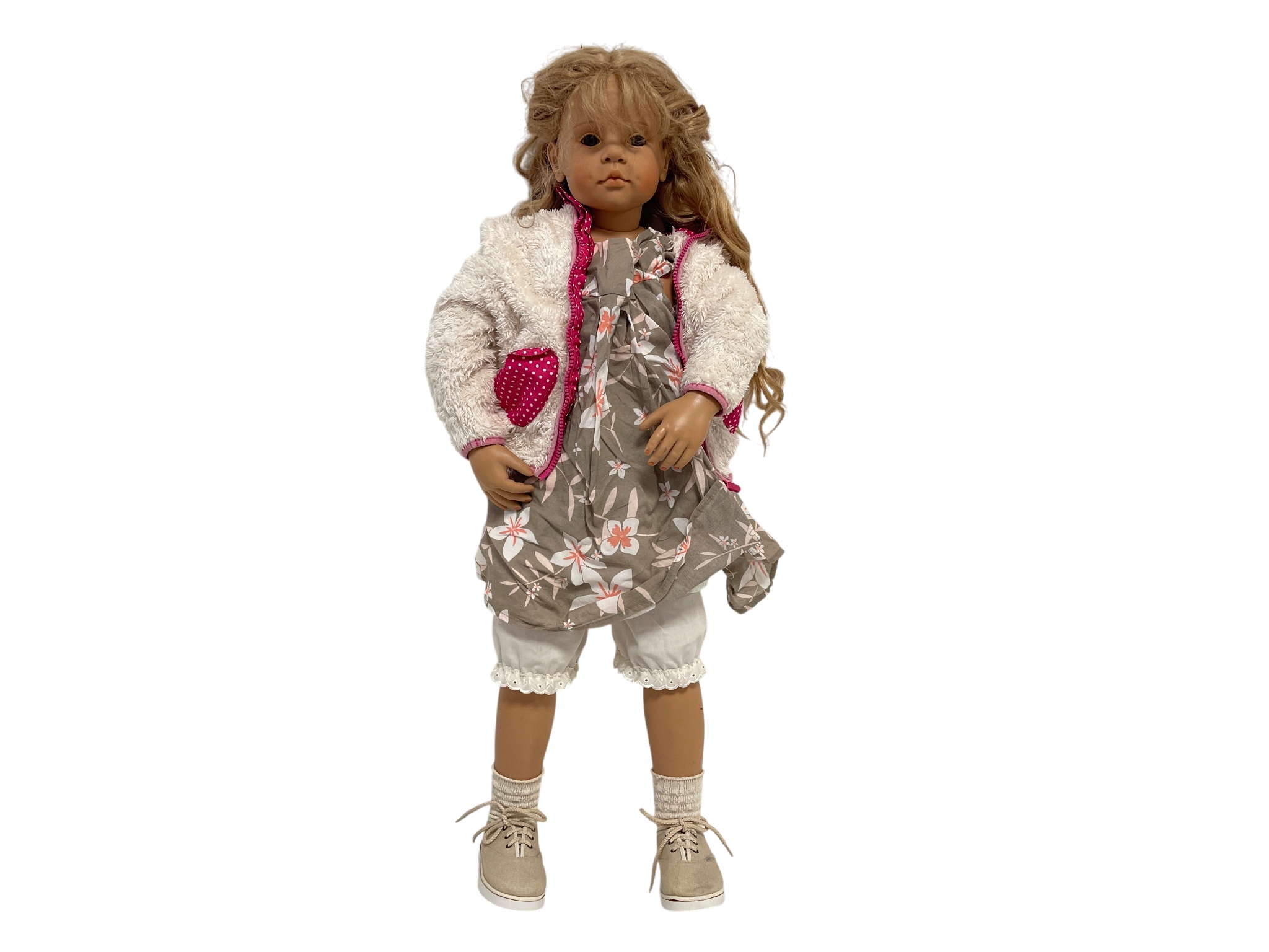 Anna Plha Vinyl Künstlerpuppe Puppe 80 cm.   Top Zustand 