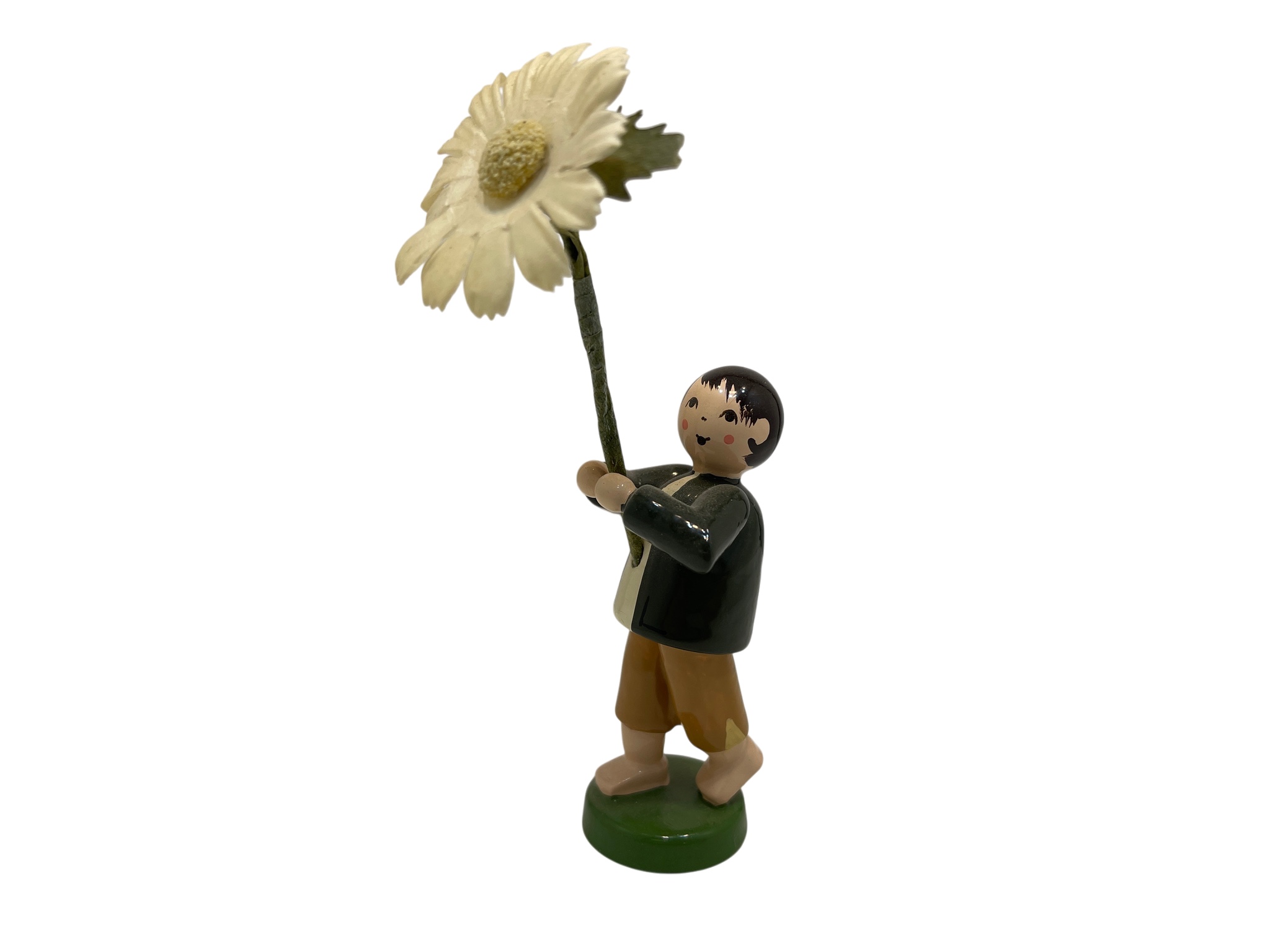 Erzgebirge Figur Sammler Holz Figur Blumenkind 11 cm. Zustand siehe Fotos 