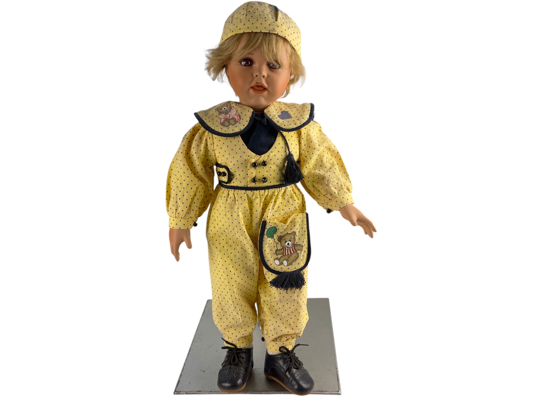 Künstlerpuppe Margot Nötzel Porzellan Puppe 55 cm. Top Zustand.  