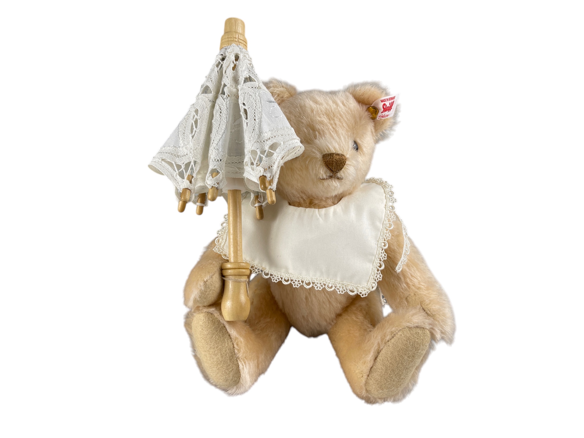 Steiff Tier Teddy Bär 021527 Picknick Mädchen 24 cm. Top Zustand  