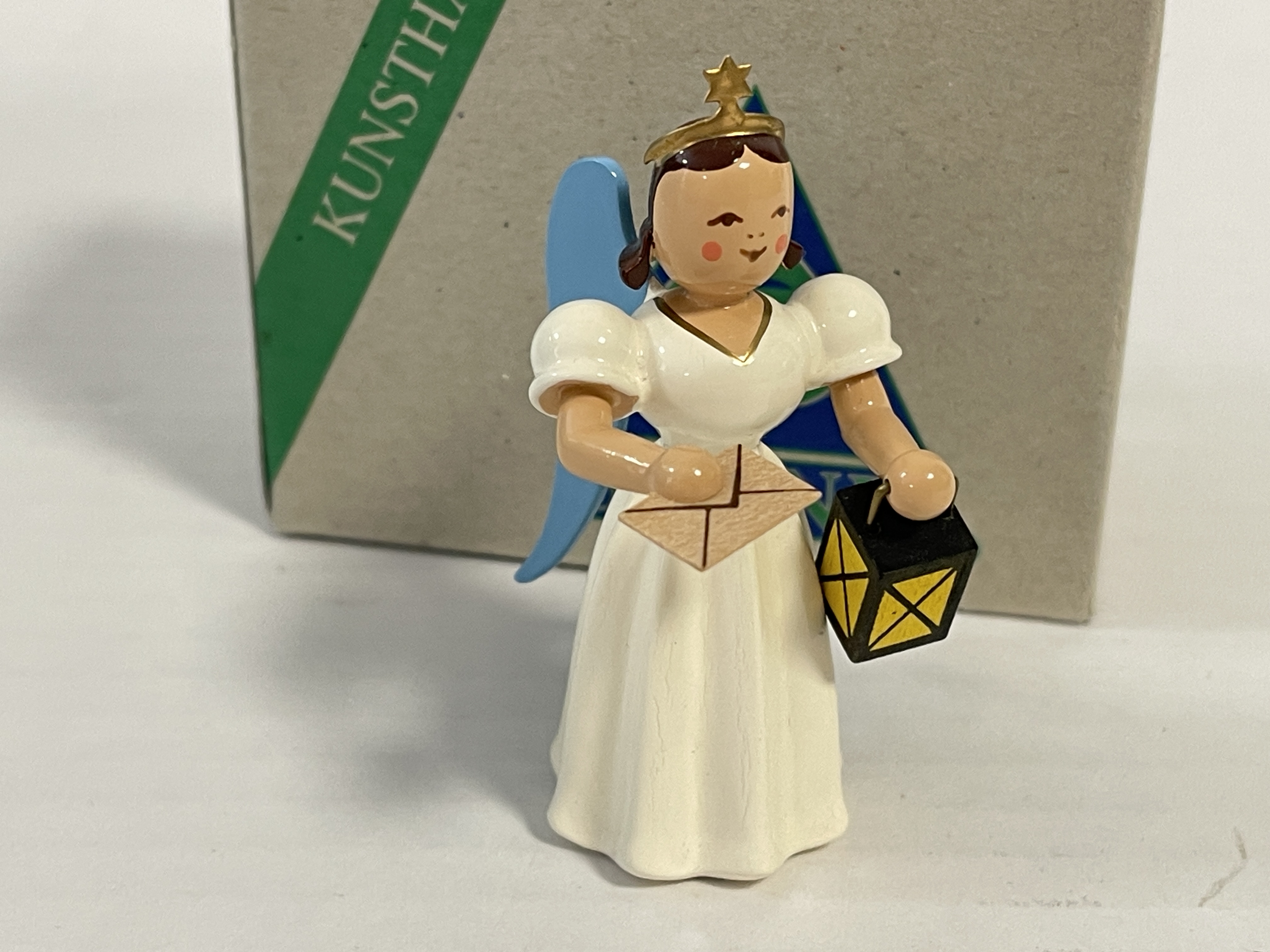 Erzgebirge Blank Figur Engel 6,5 cm. Top Zustand OVP      