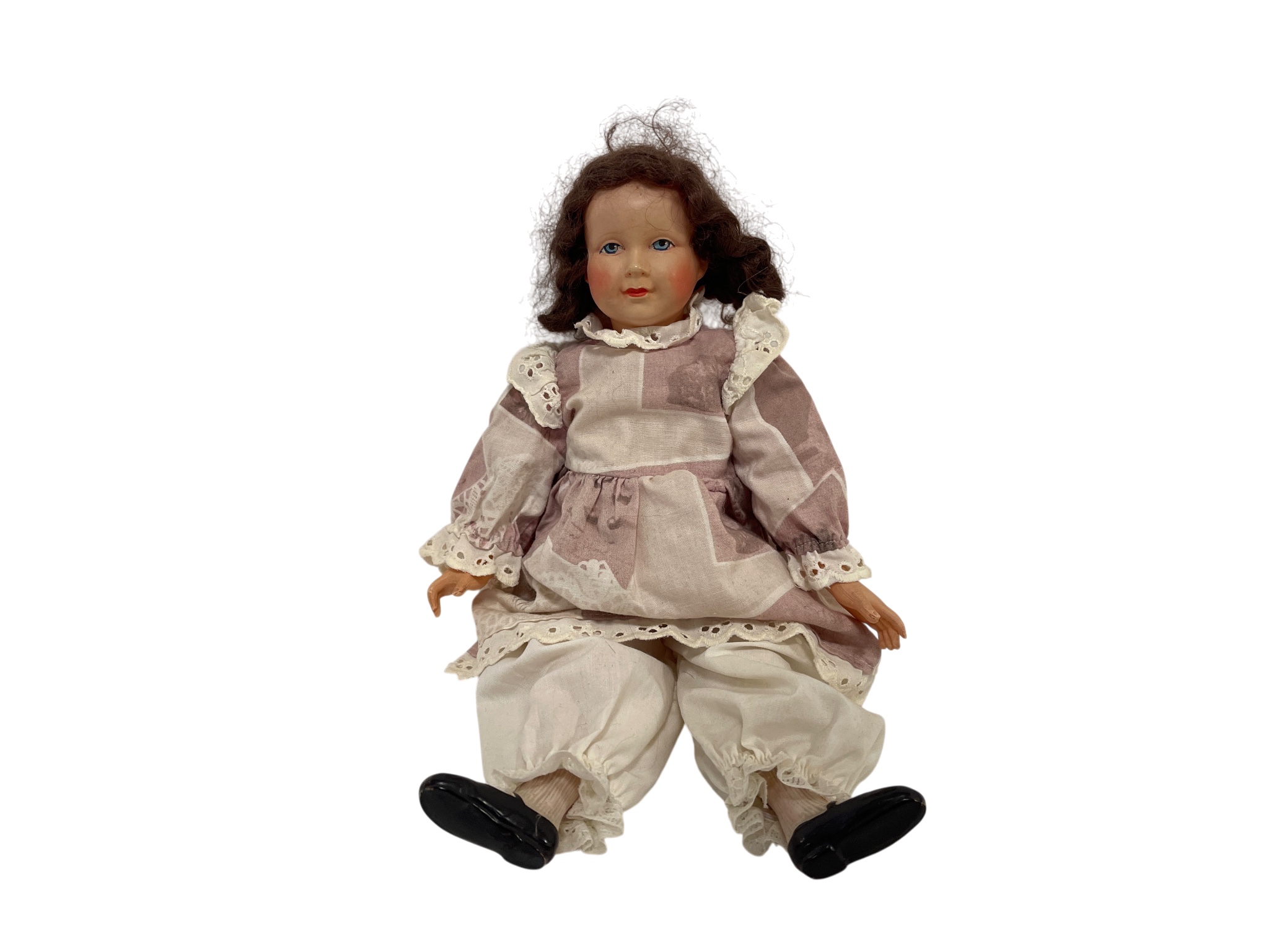 Künstlerpuppe Sammler Puppe alte Vinyl 34 cm Zustand siehe Fotos 