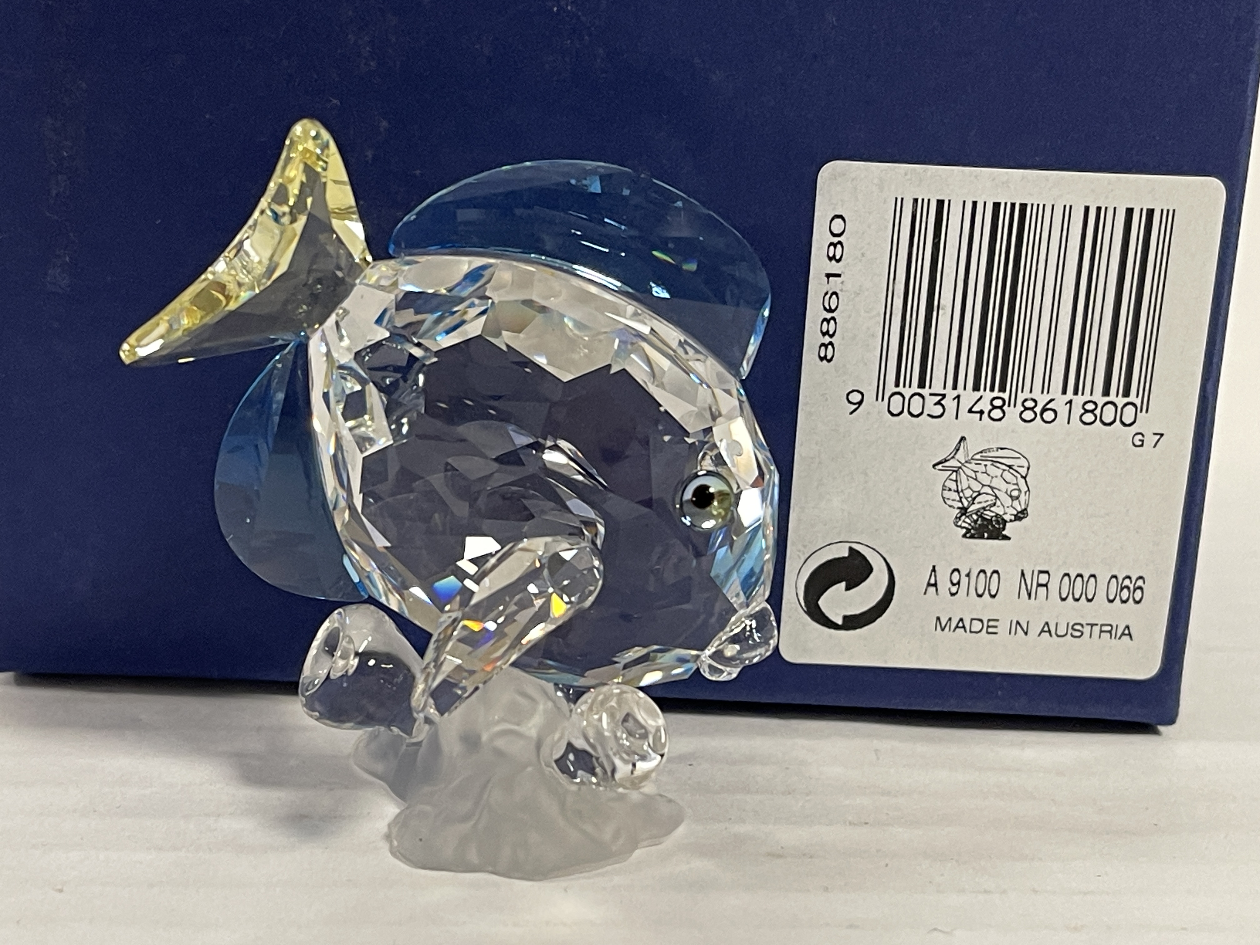 Swarovski Figur 886180 Doktorfisch Farbig 6 cm. Mit Ovp & Zertifikat. Top Zustand  