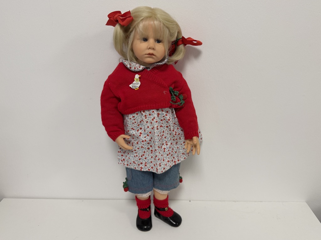 Künstlerpuppe Hildegard Günzel Resin Puppe 73 cm. Top Zustand