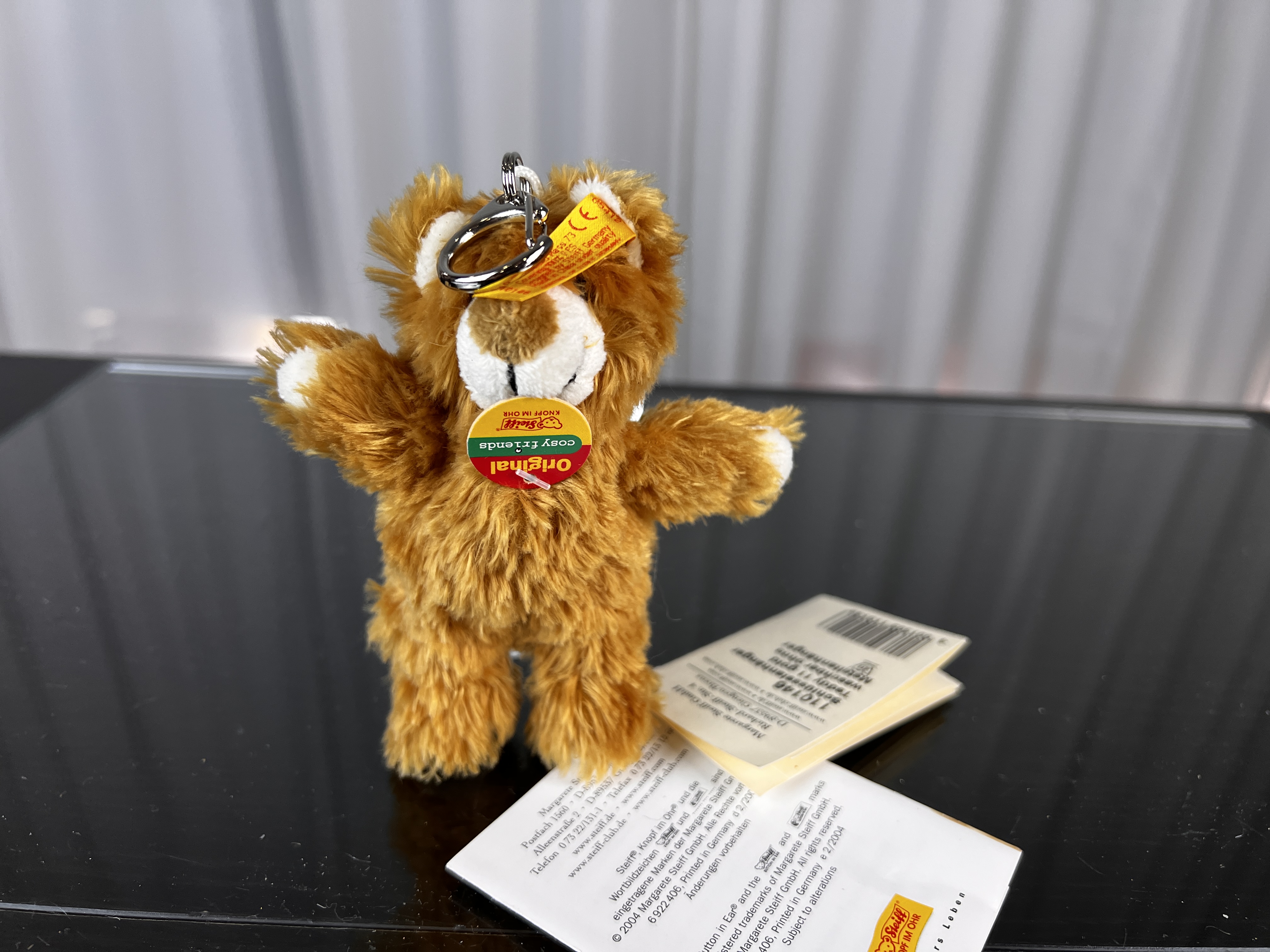 Steiff Tier Stofftier Schlüsselanhänger Teddy 11 cm. Top Zustand   