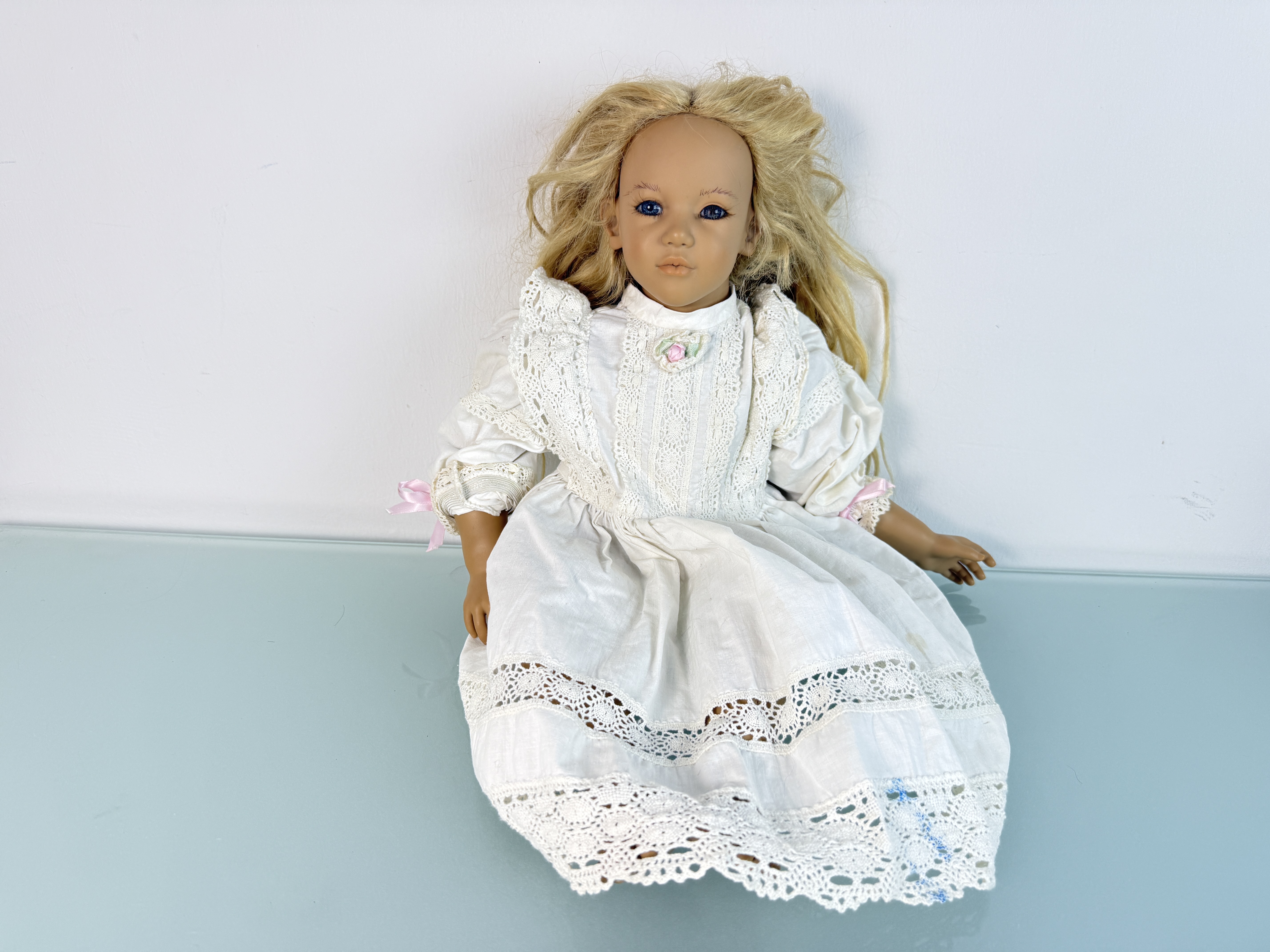 Künstlerpuppe Annette Himstedt Puppe Jule 66 cm. Siehe Fotos 
