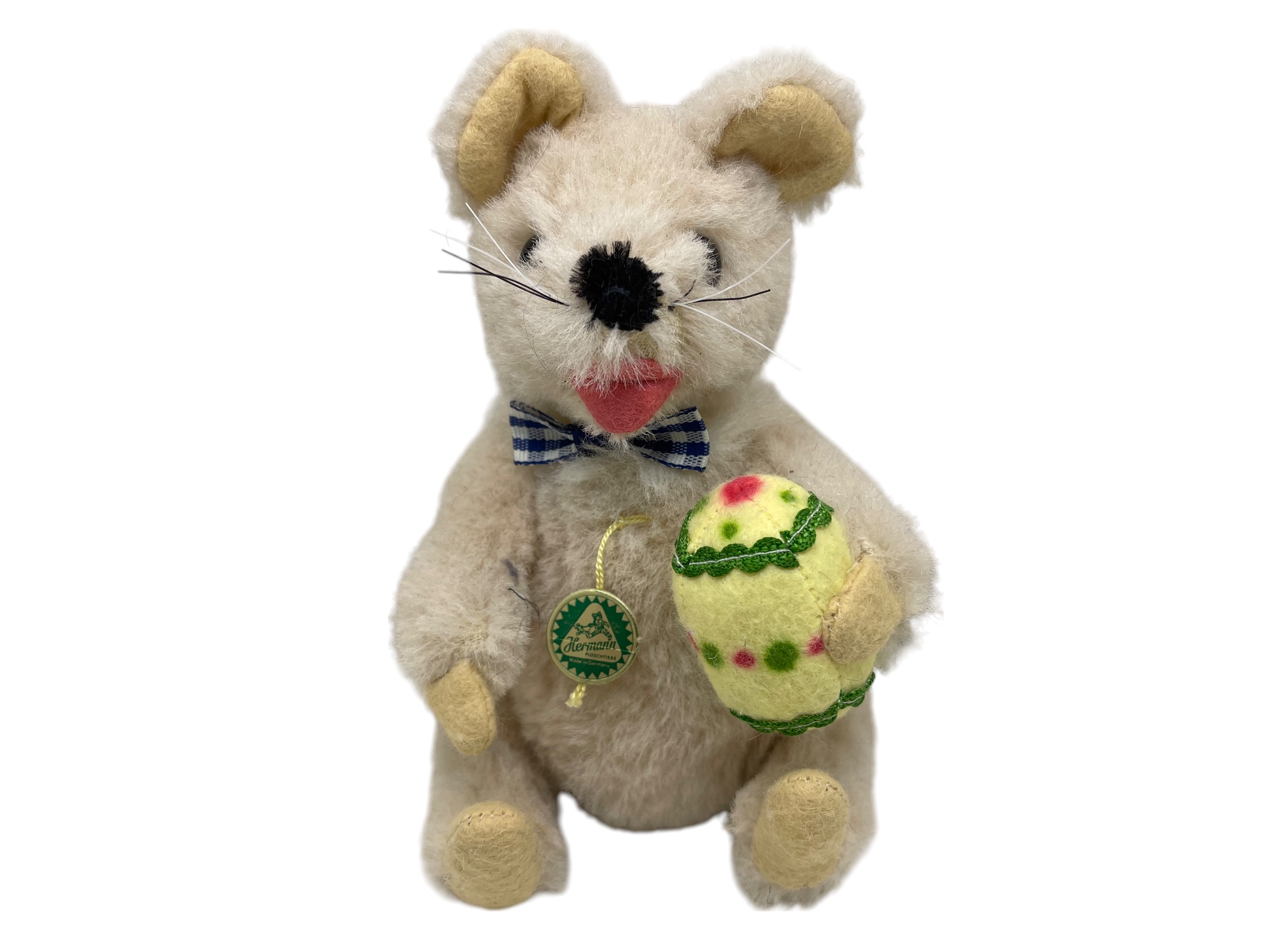 Hermann Sammler Stofftier Maus 21 cm - Top Zustand 