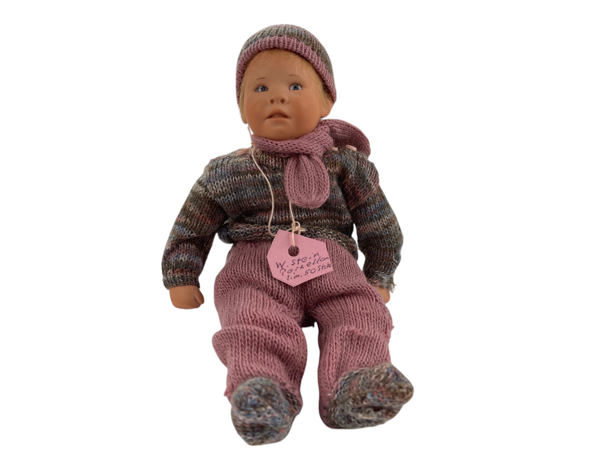 Künstlerpuppe Porzellan Wiltrud Stein 23 cm. Top Zustand