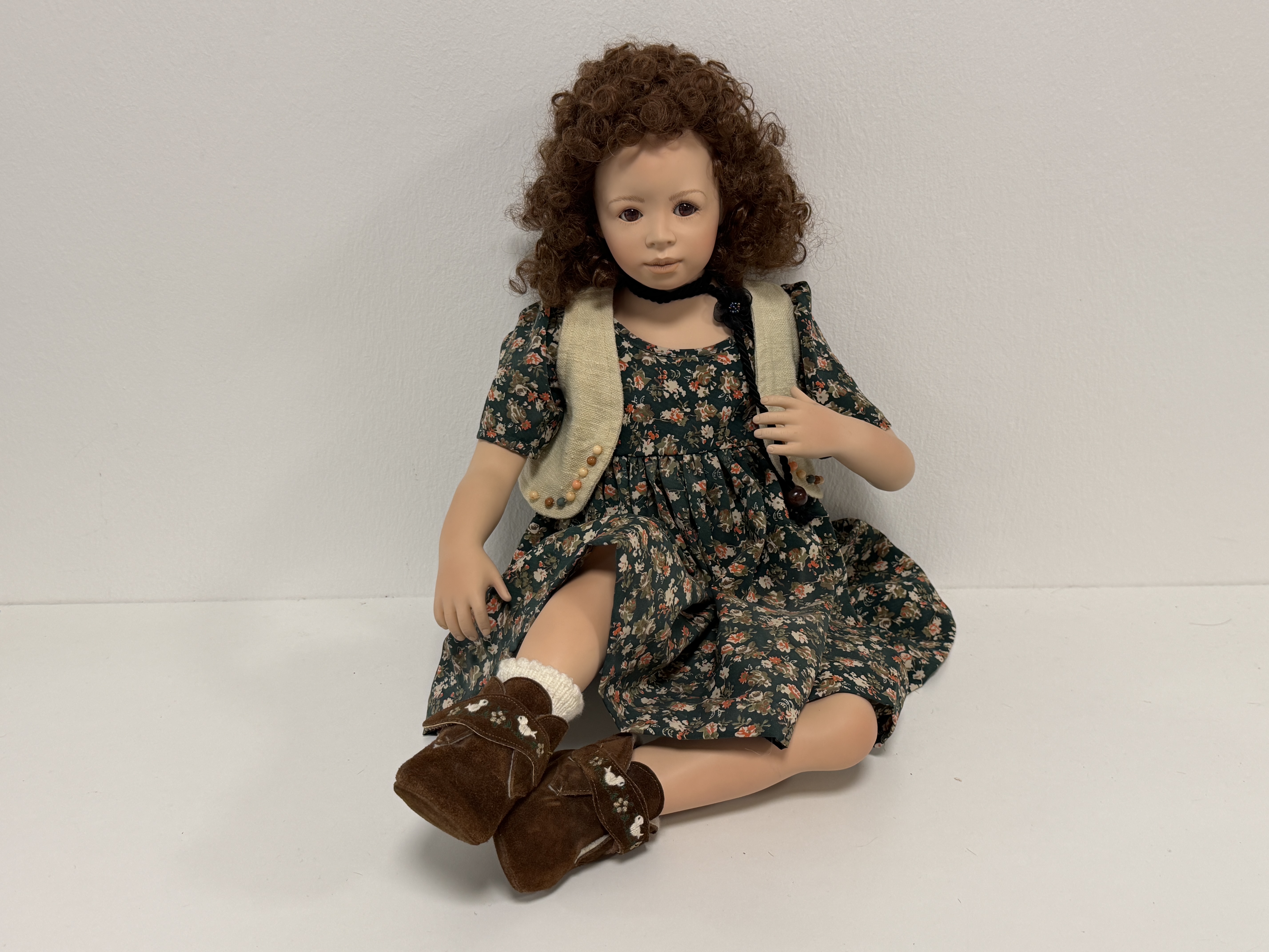 Künstlerpuppe Puppe Heidi Plusczok Porzellan Puppe 60 cm. Top Zustand