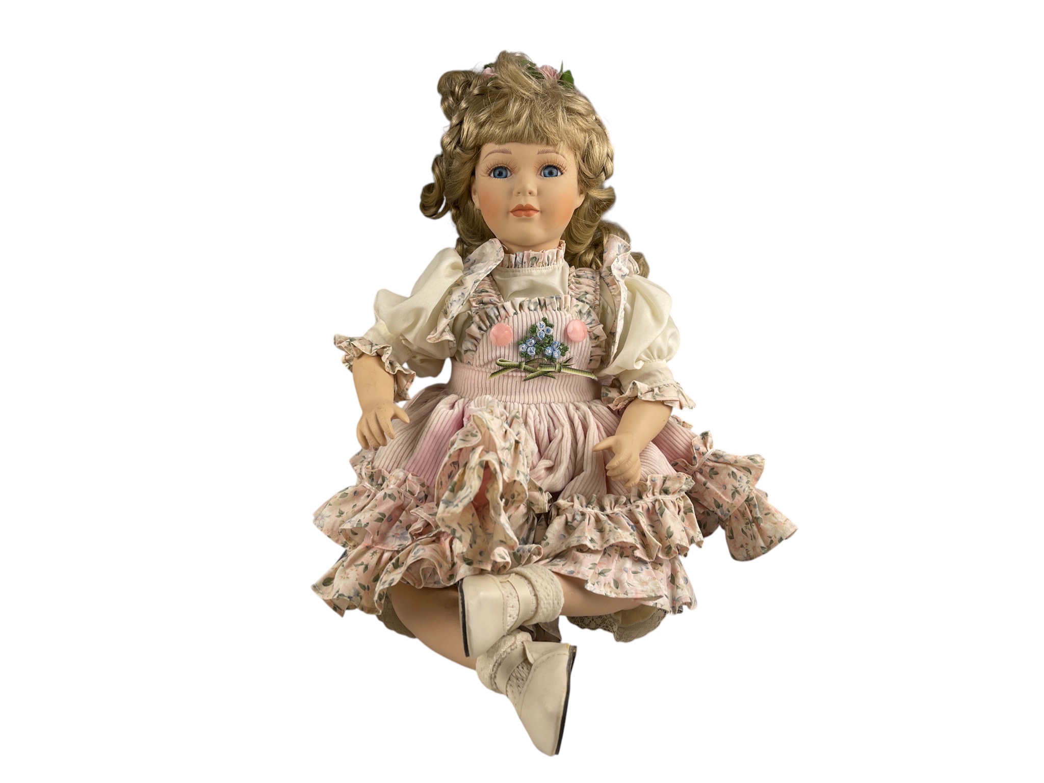 Künstlerpuppe Porzellan Puppe 45 cm.  Top Zustand 