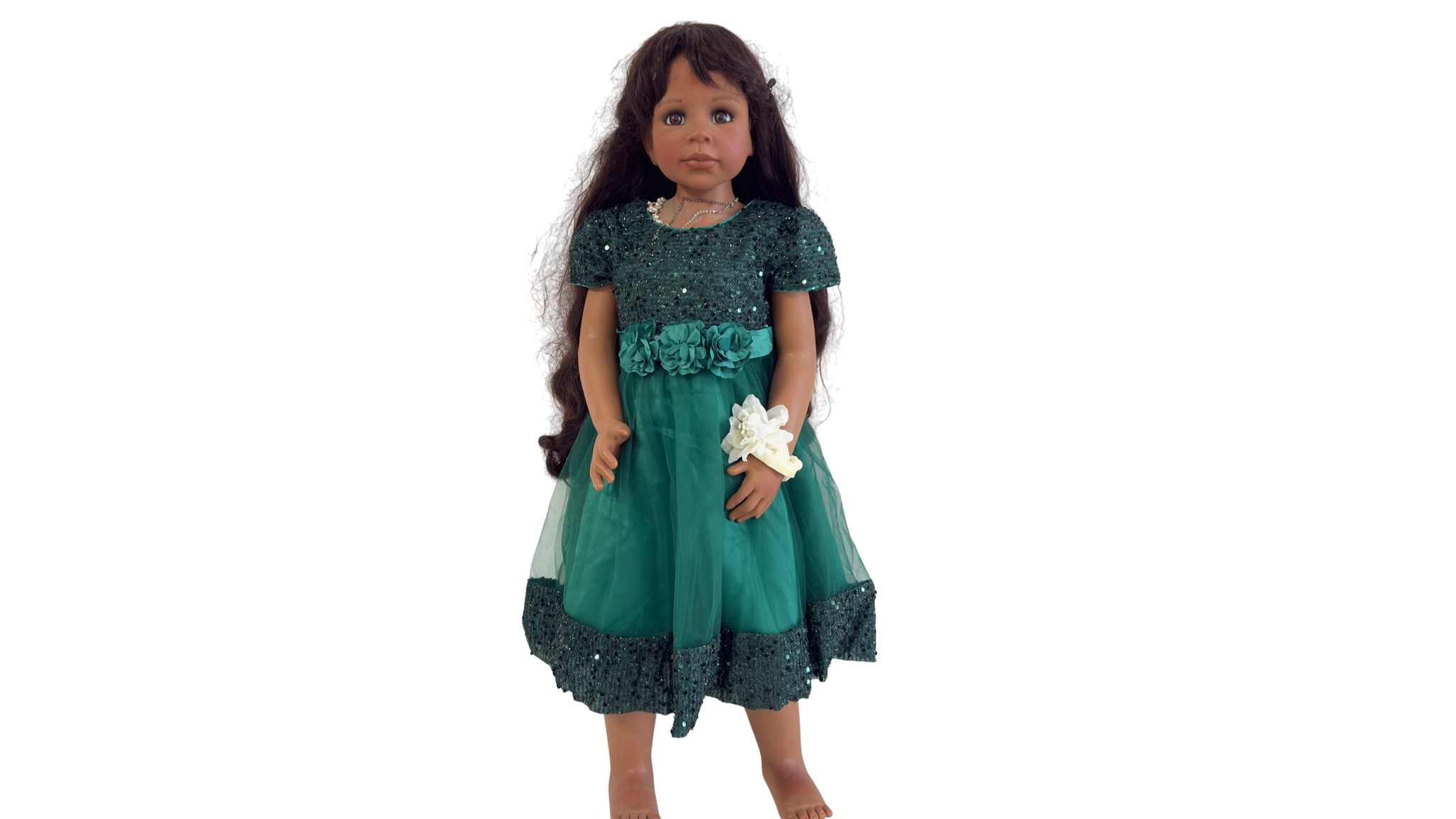 Künstlerpuppe Puppe Monika Levenig Vinyl Puppe 98 cm. leicht schmutzig 