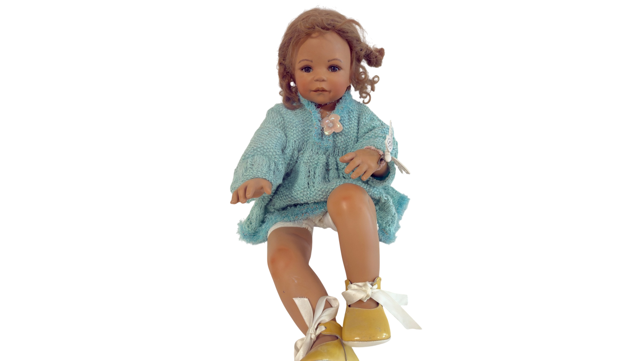 Monika Levenig Künstlerpuppe Porzellan Puppe 60 cm. Guter Zustand siehe Fotos