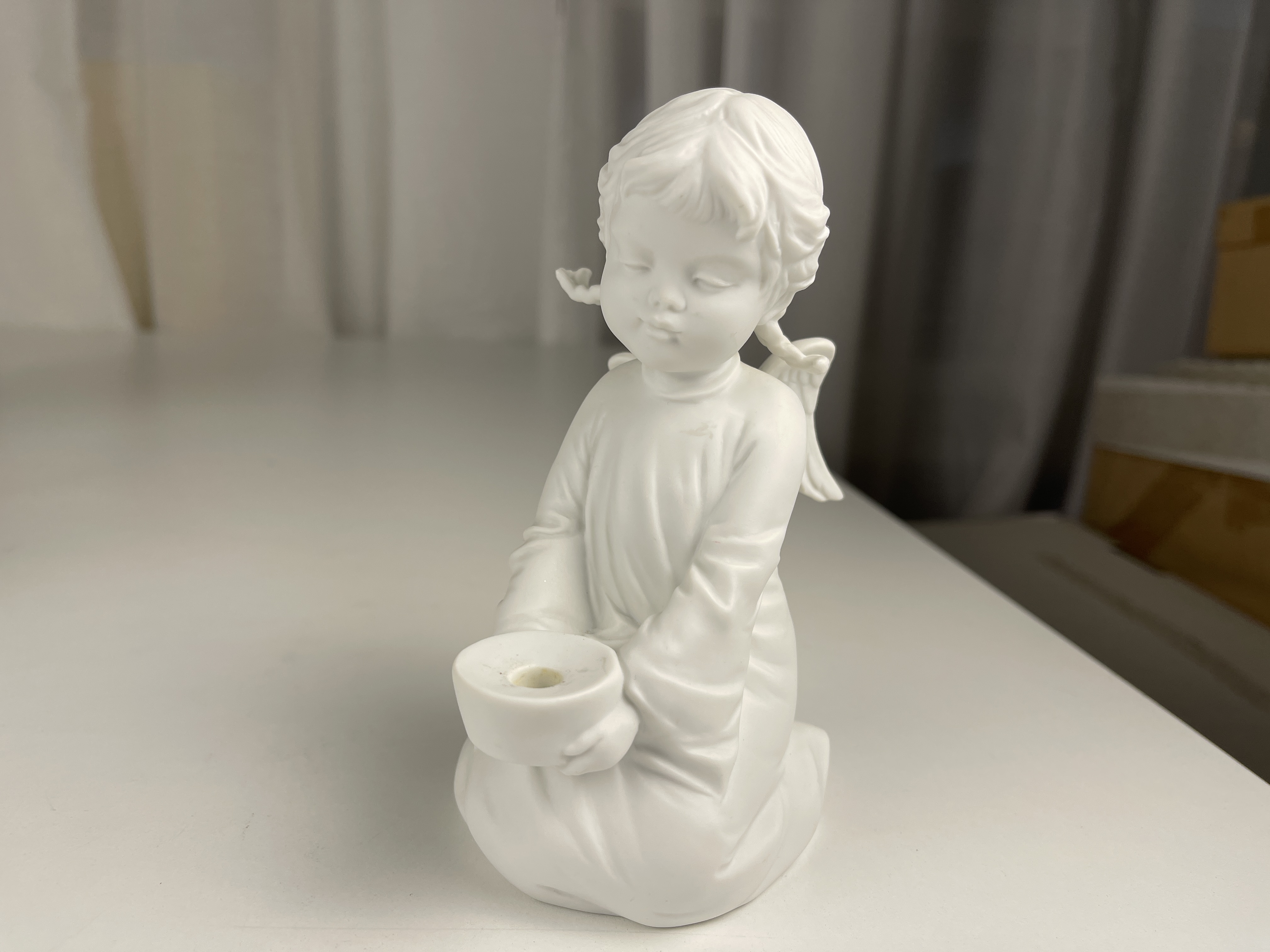 Kaiser Porzellan Figur Engel Kerzenständer 15 cm - Top Zustand  