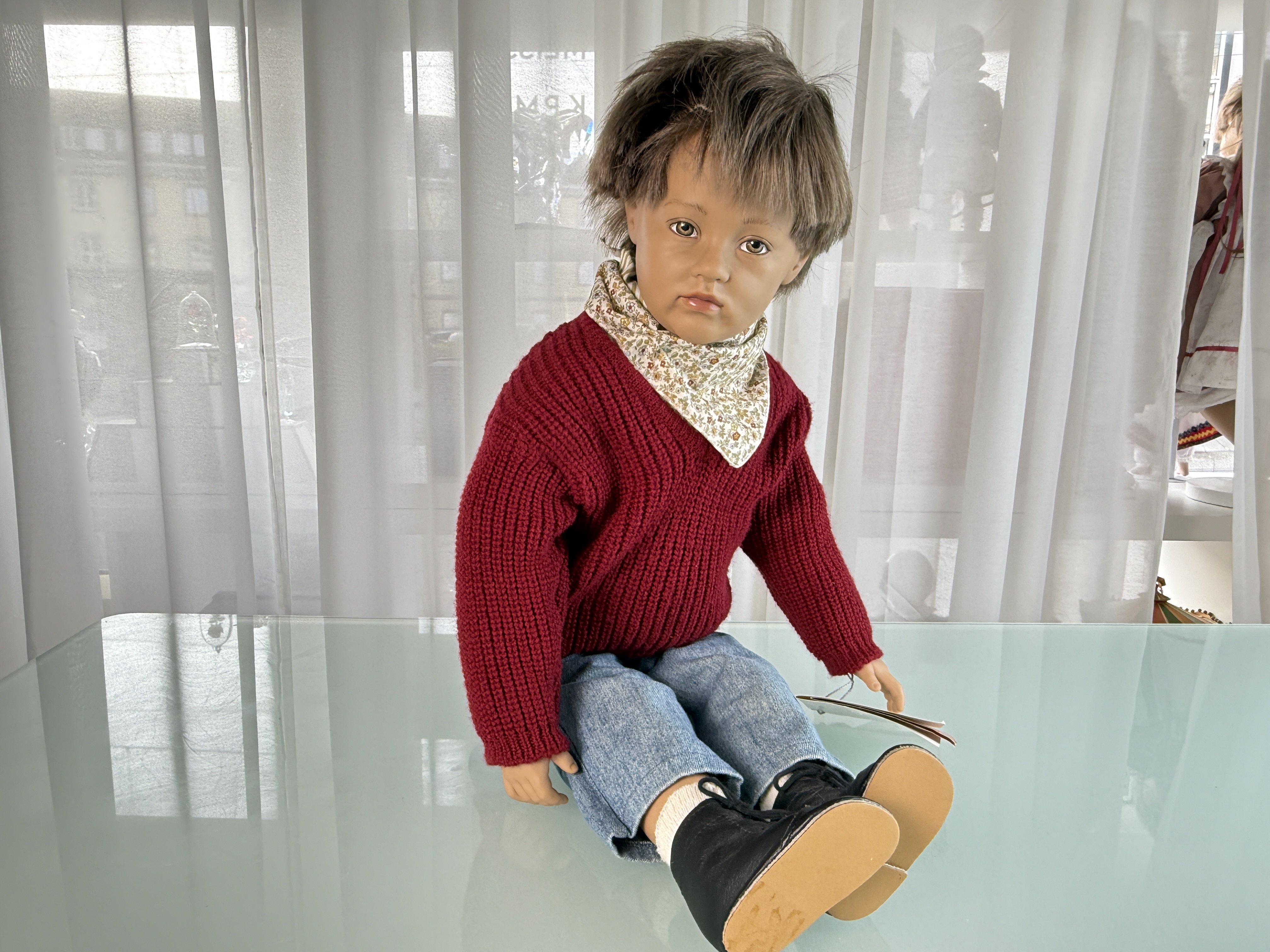 Künstlerpuppe Sigikid Ilse Wippler Vinyl Puppe 66 cm. Top Zustand   