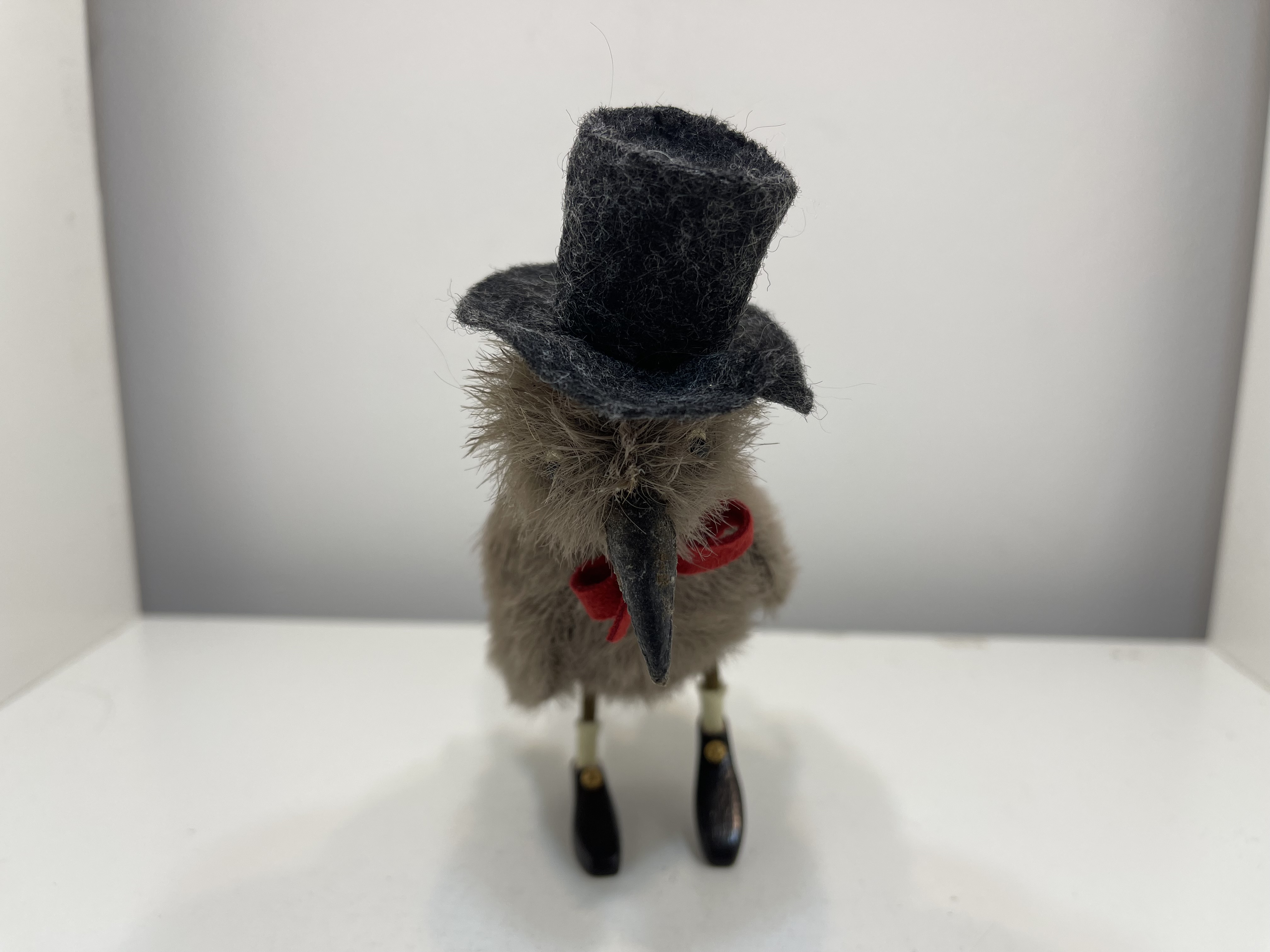Künstler Stofftier Vogel 13,5 cm. - Top Zustand.  