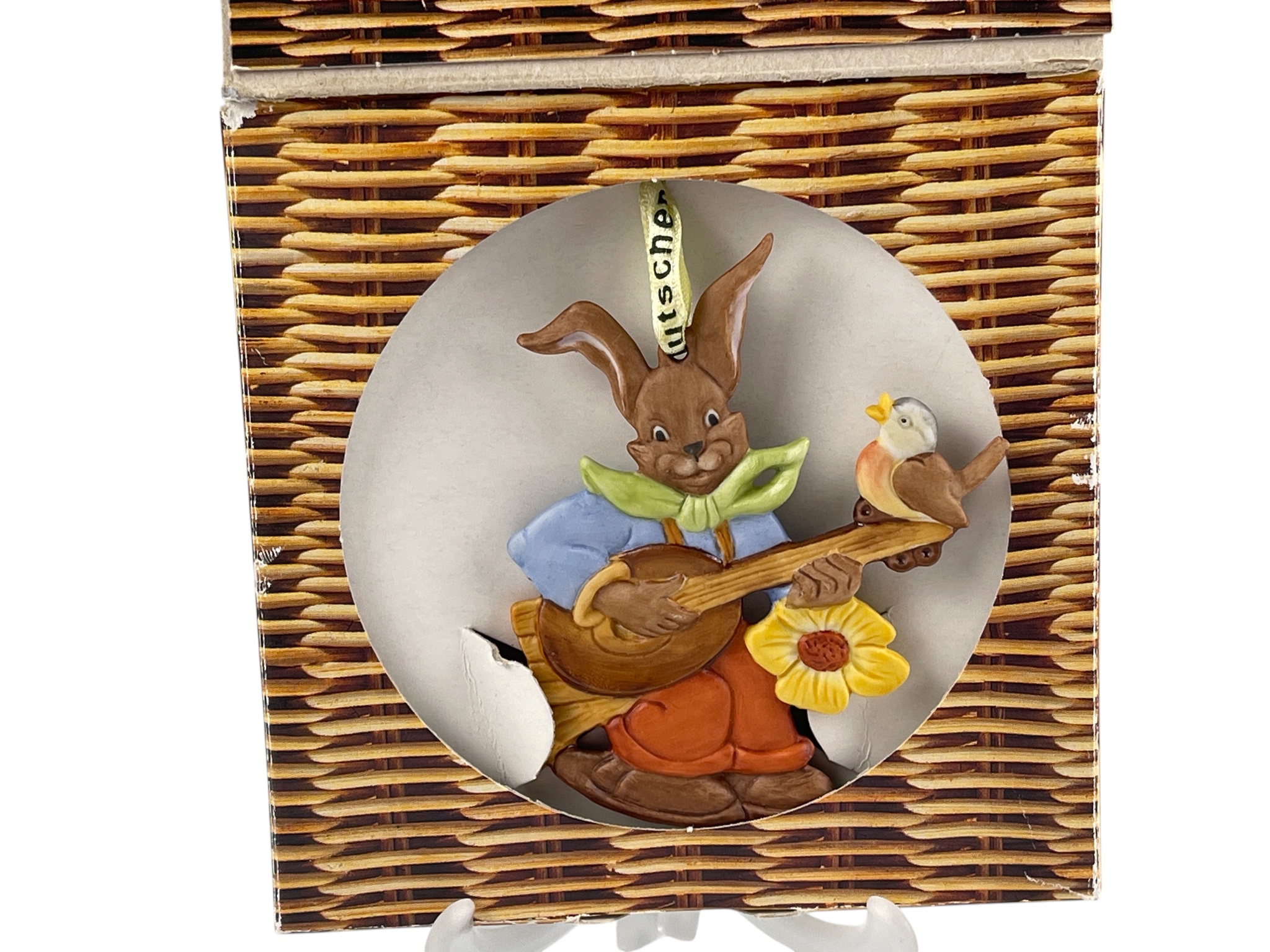  Hutschenreuther Ornament Hasenfamilie  OVP 8 cm. Top Zustand. 