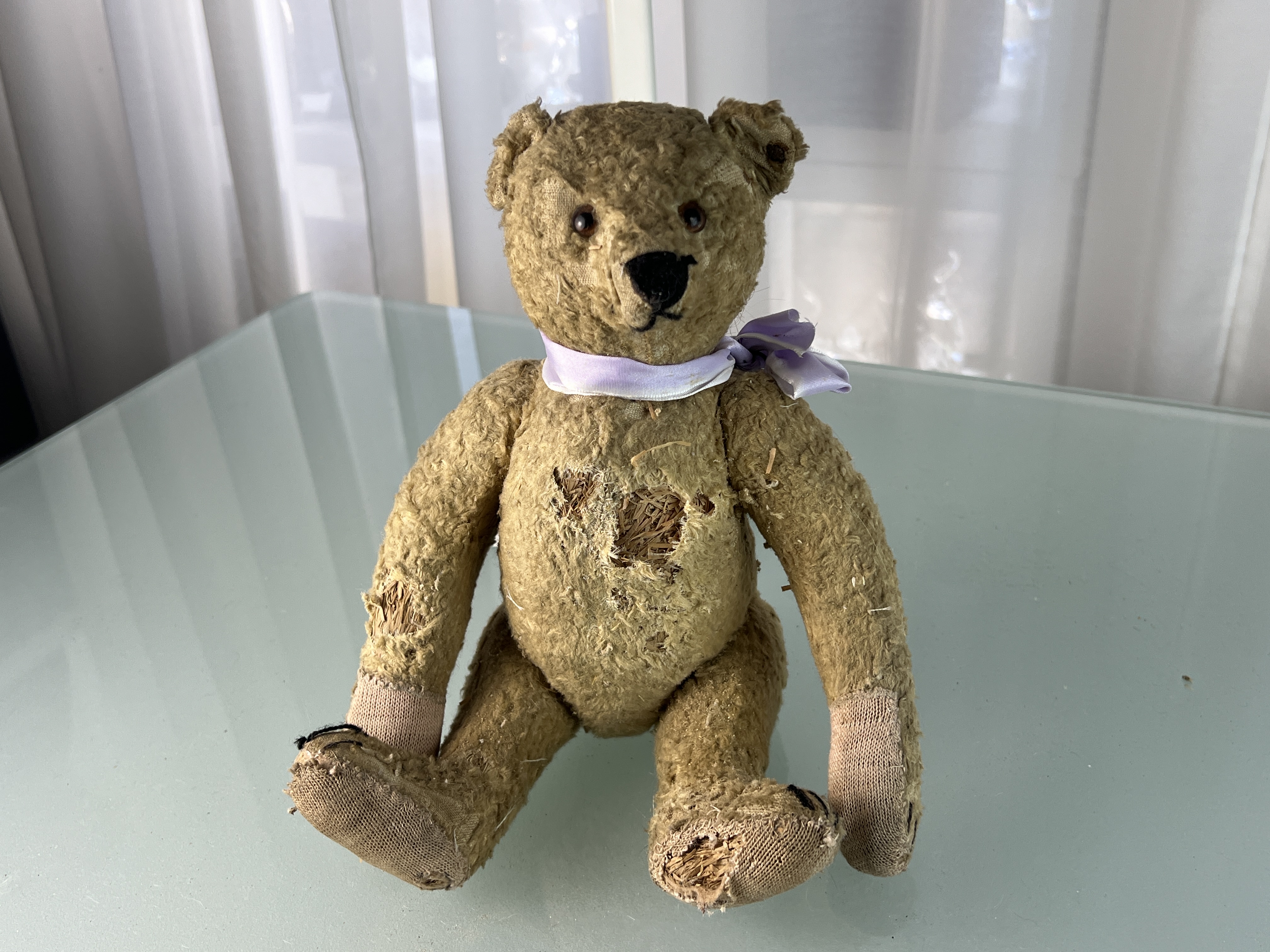 Alter Steiff Teddy Bär 34 cm Zustand für sein Alter Gut siehe Fotos 