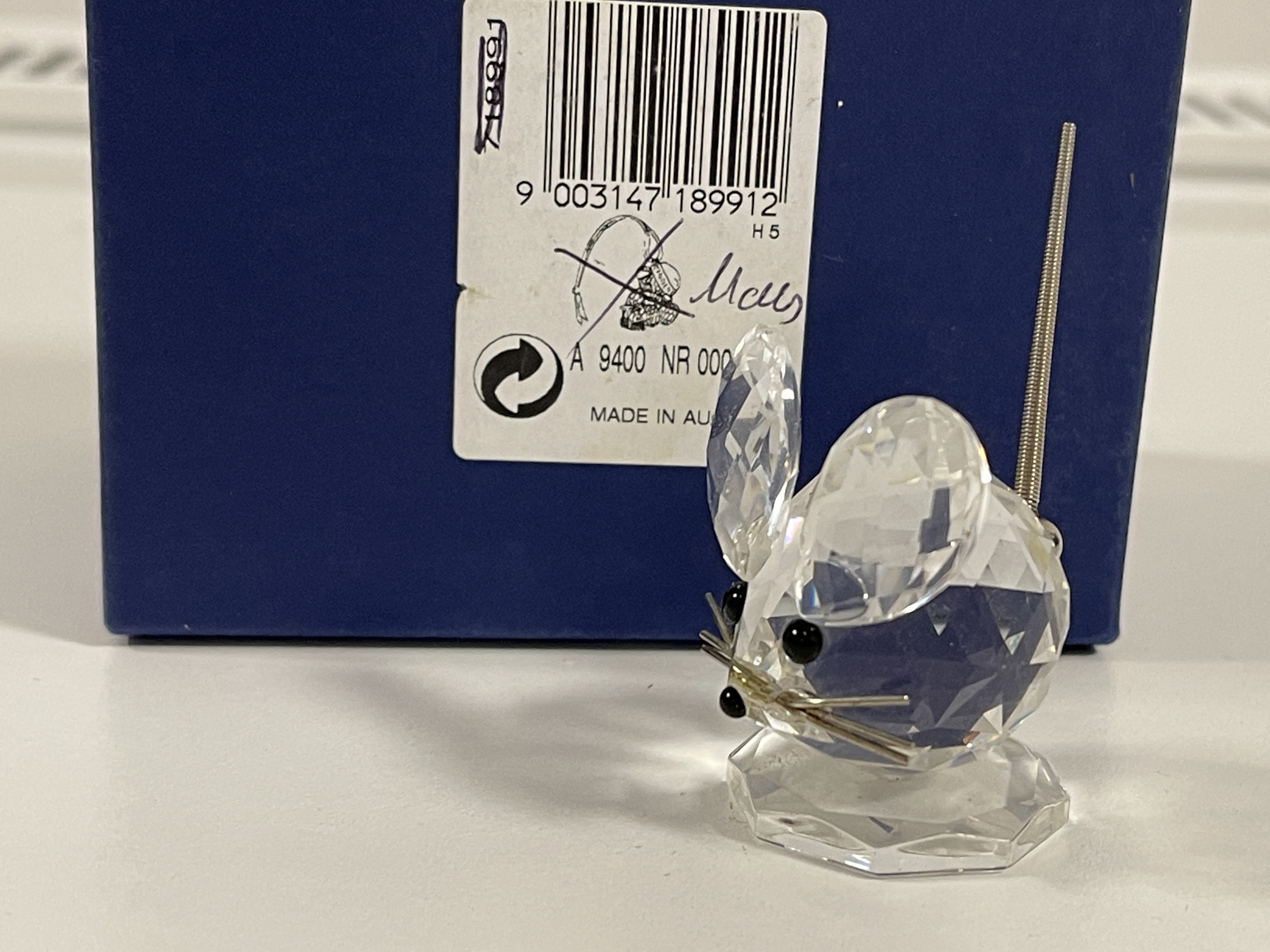 Swarovski Figur Replika Maus 4,5 cm. Ovp - Zertifikat - Top Zustand 