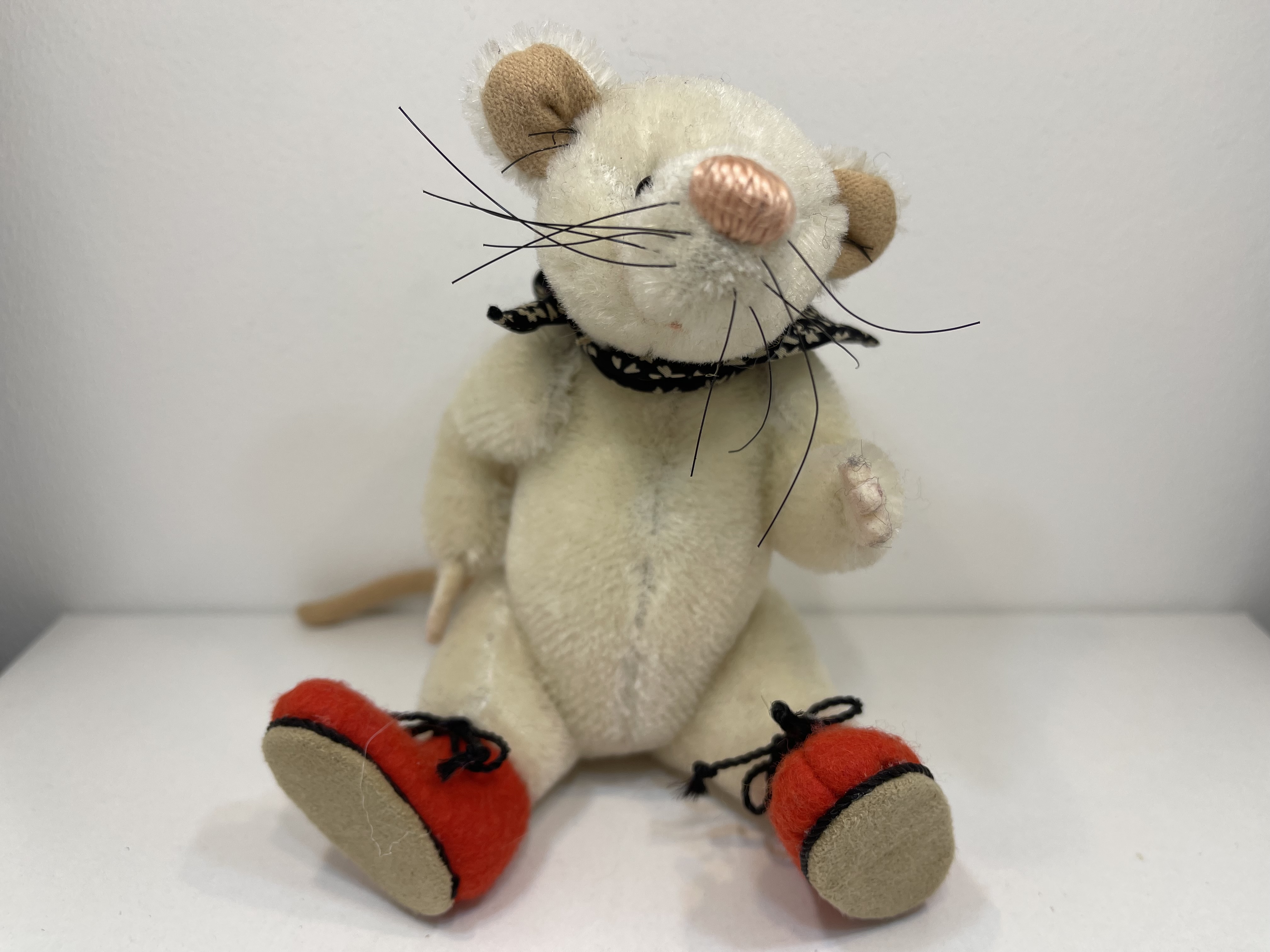 Gaby Schlotz Künstler Stofftier Maus 18,5 cm. - Top Zustand.  