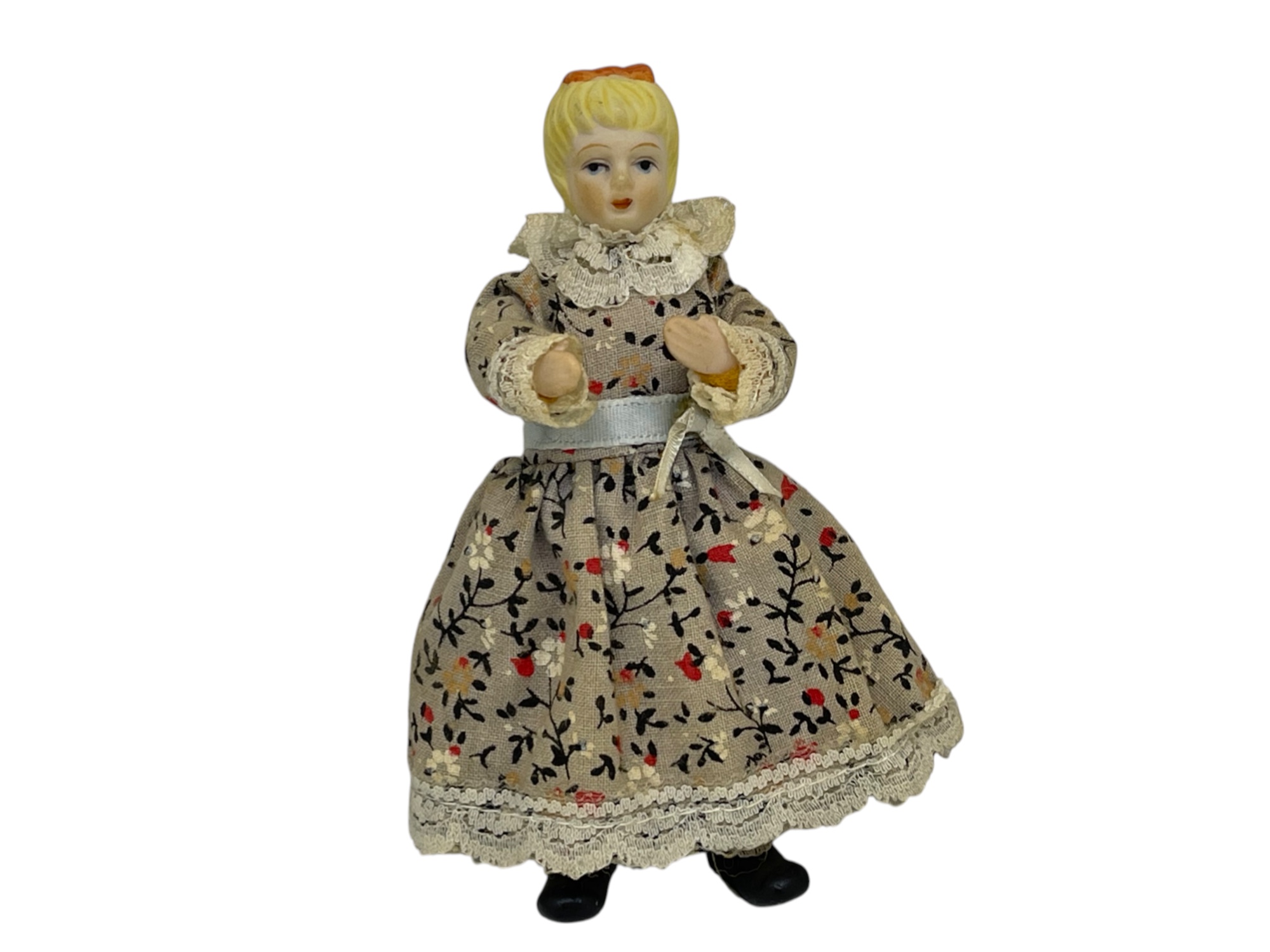 Sammler Puppe Porzellan Puppe 11,5 cm. Zustand siehe Fotos 