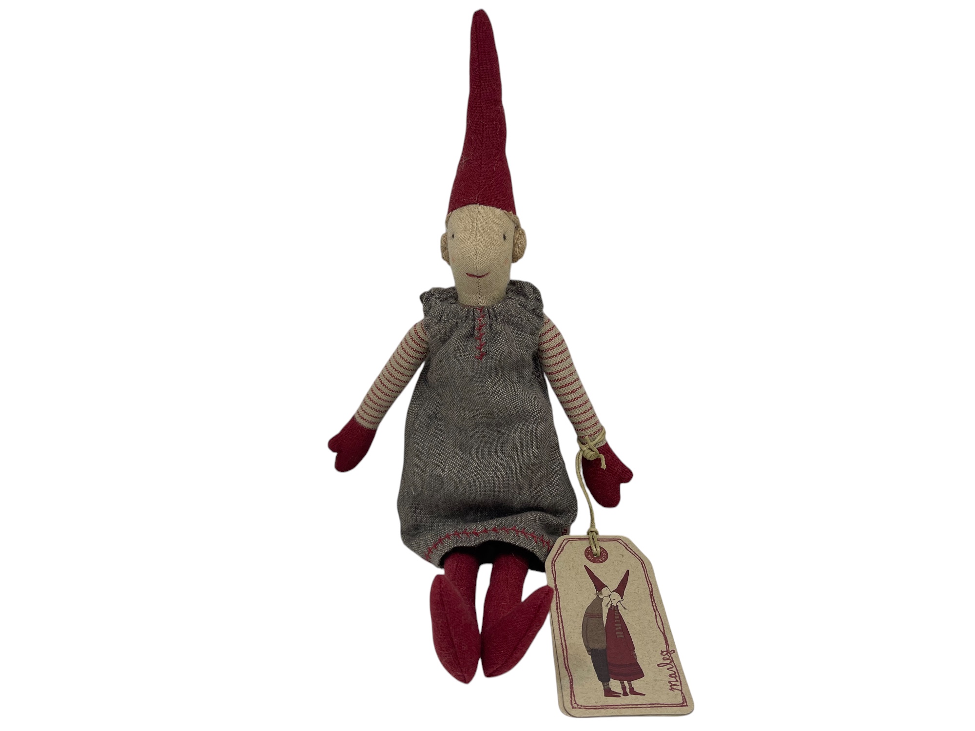 Stoffpuppe Künstlerpuppe Maileg Mini Wichtel 32 cm. Top Zustand   